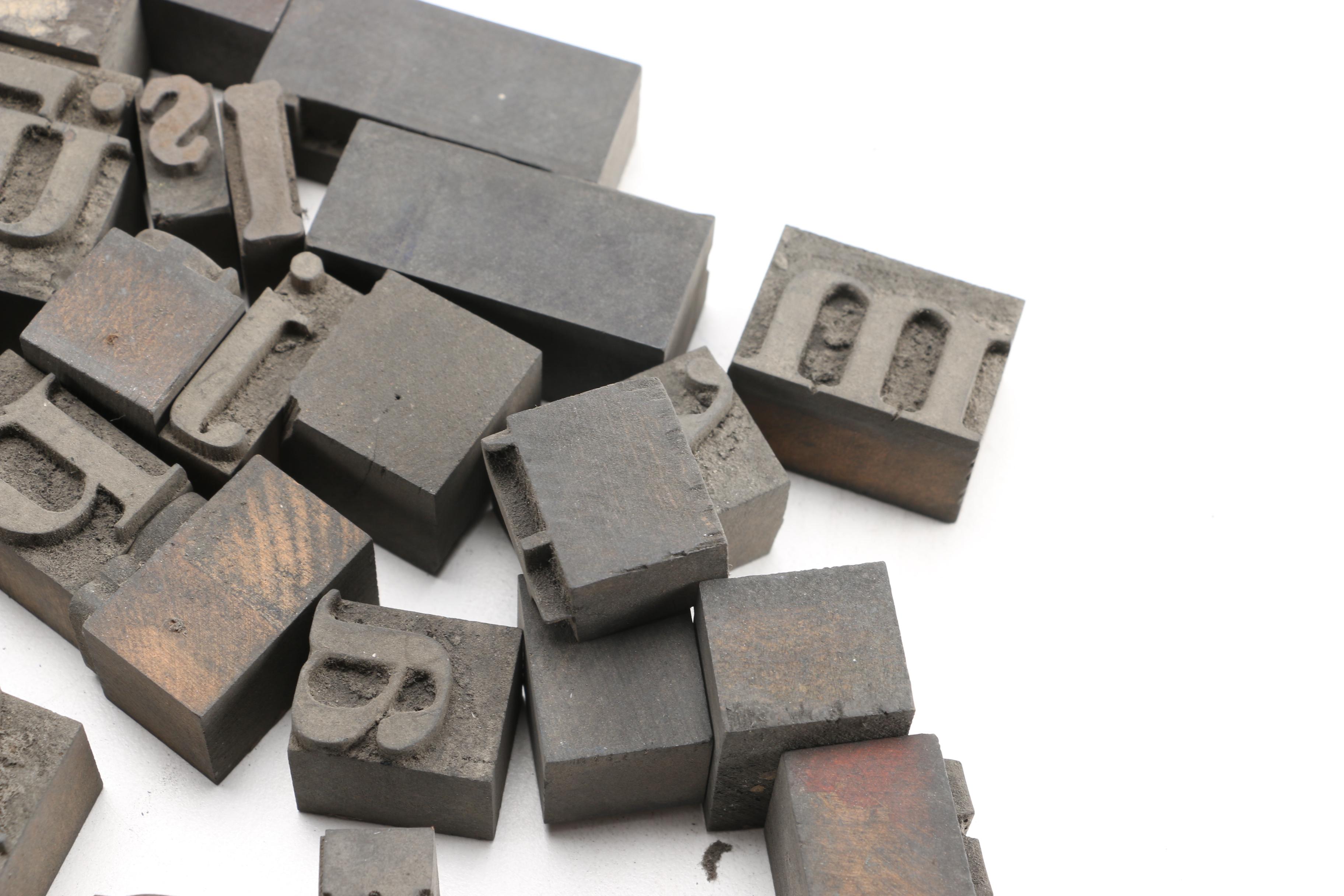 Mixed Font Printing Blocks