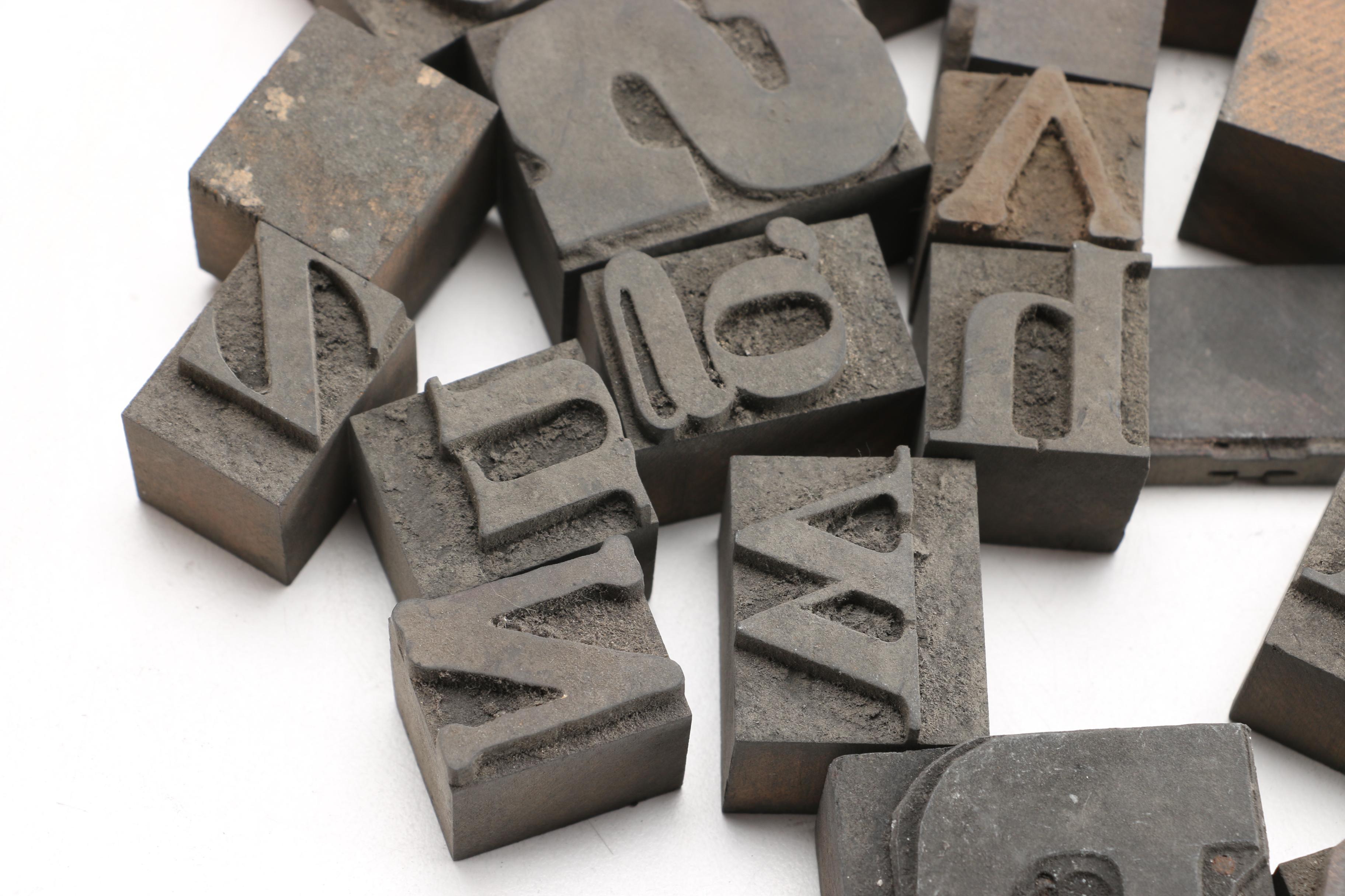 Mixed Font Printing Blocks