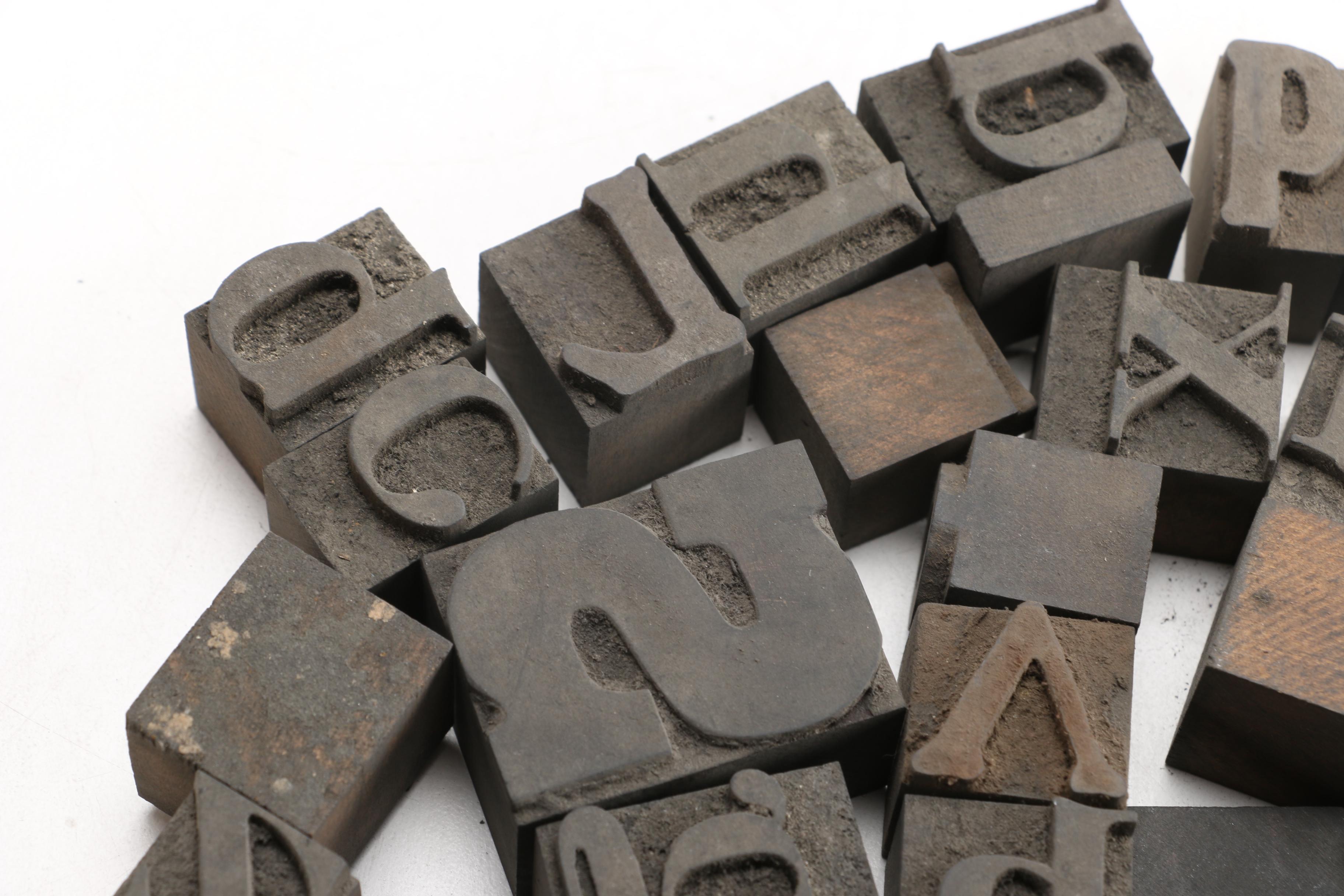 Mixed Font Printing Blocks