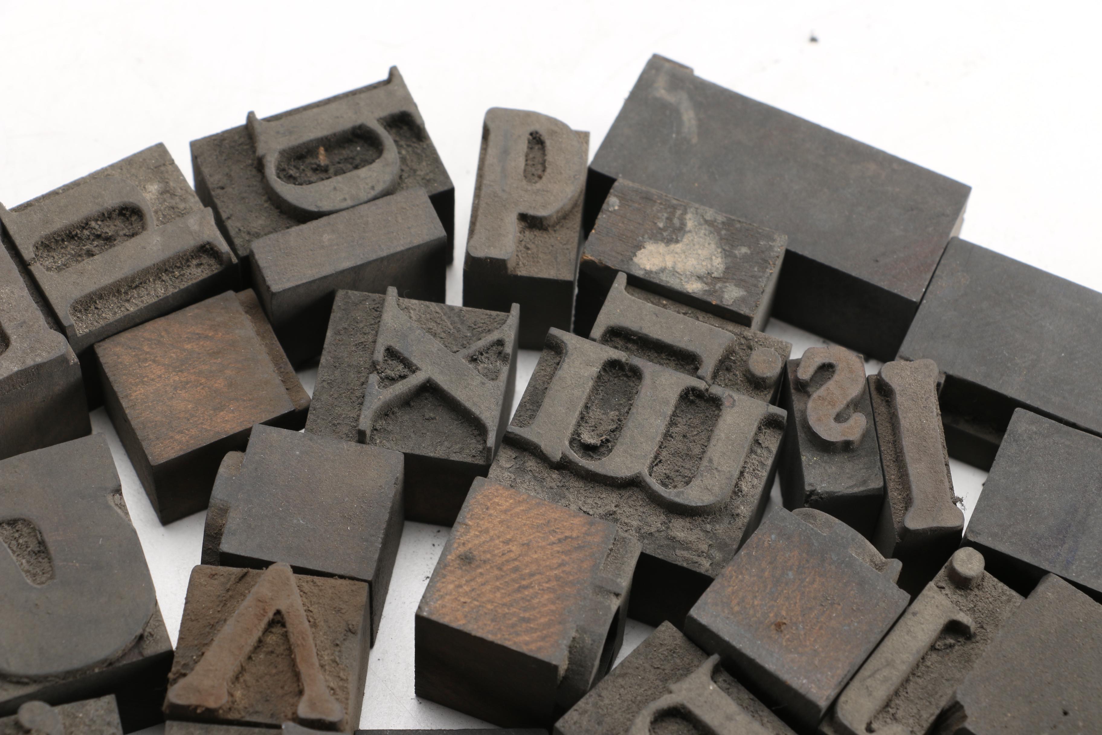 Mixed Font Printing Blocks