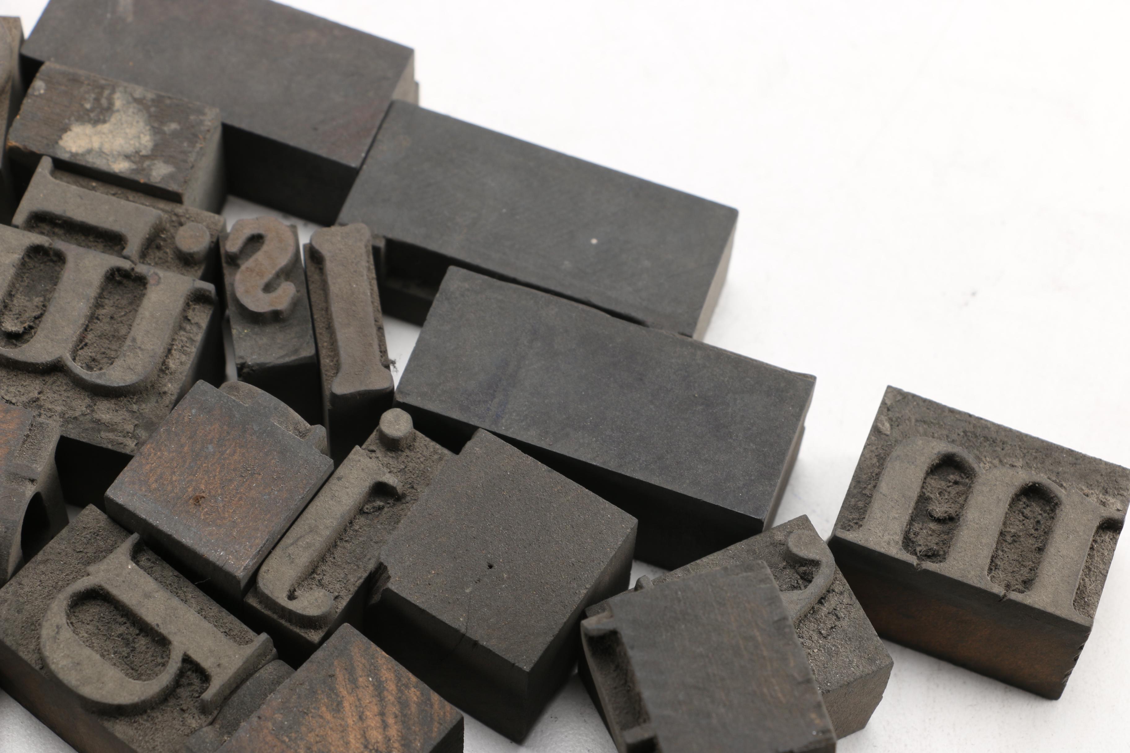 Mixed Font Printing Blocks