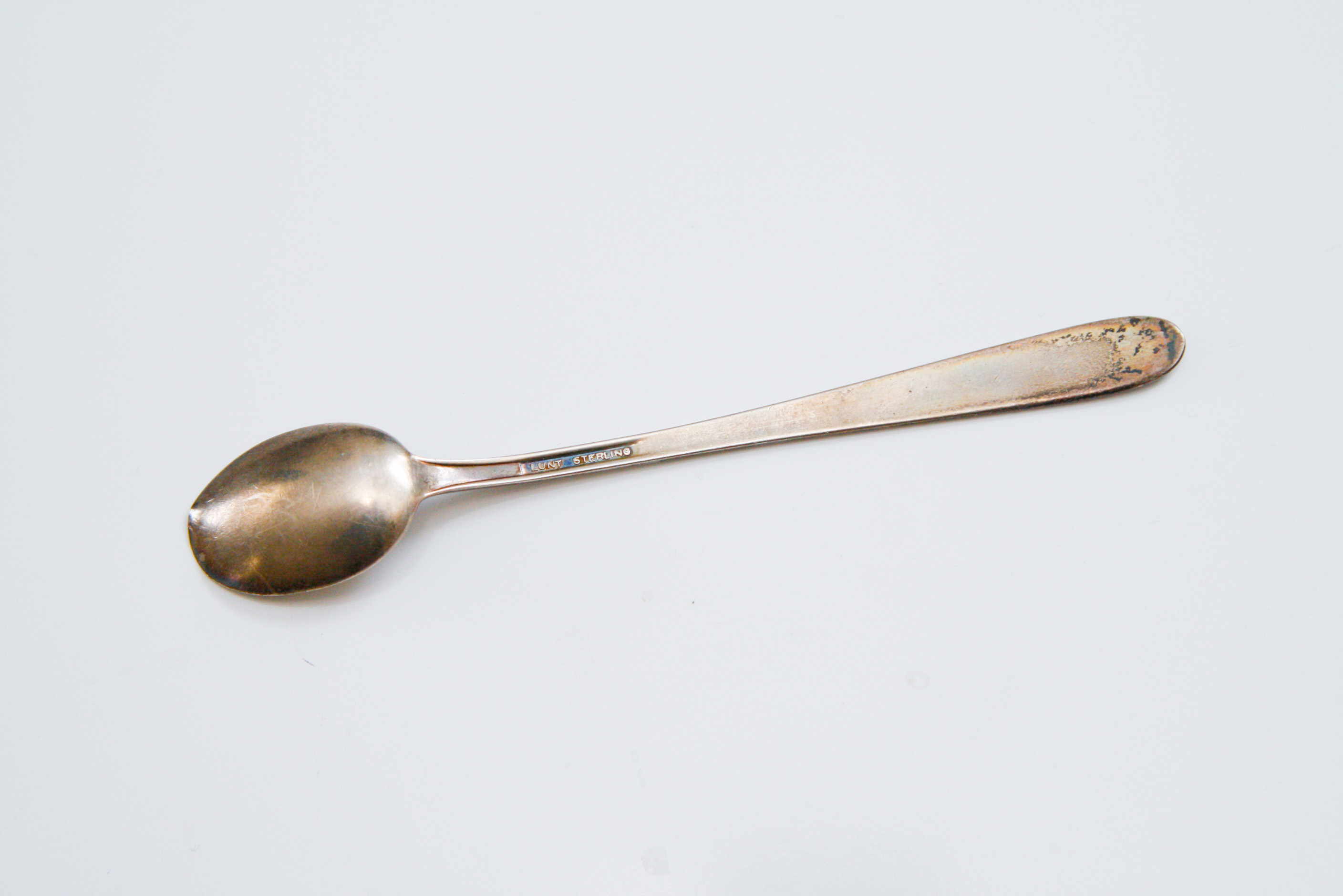 Sterling Silver Teaspoon and Monogrammed Pillbox