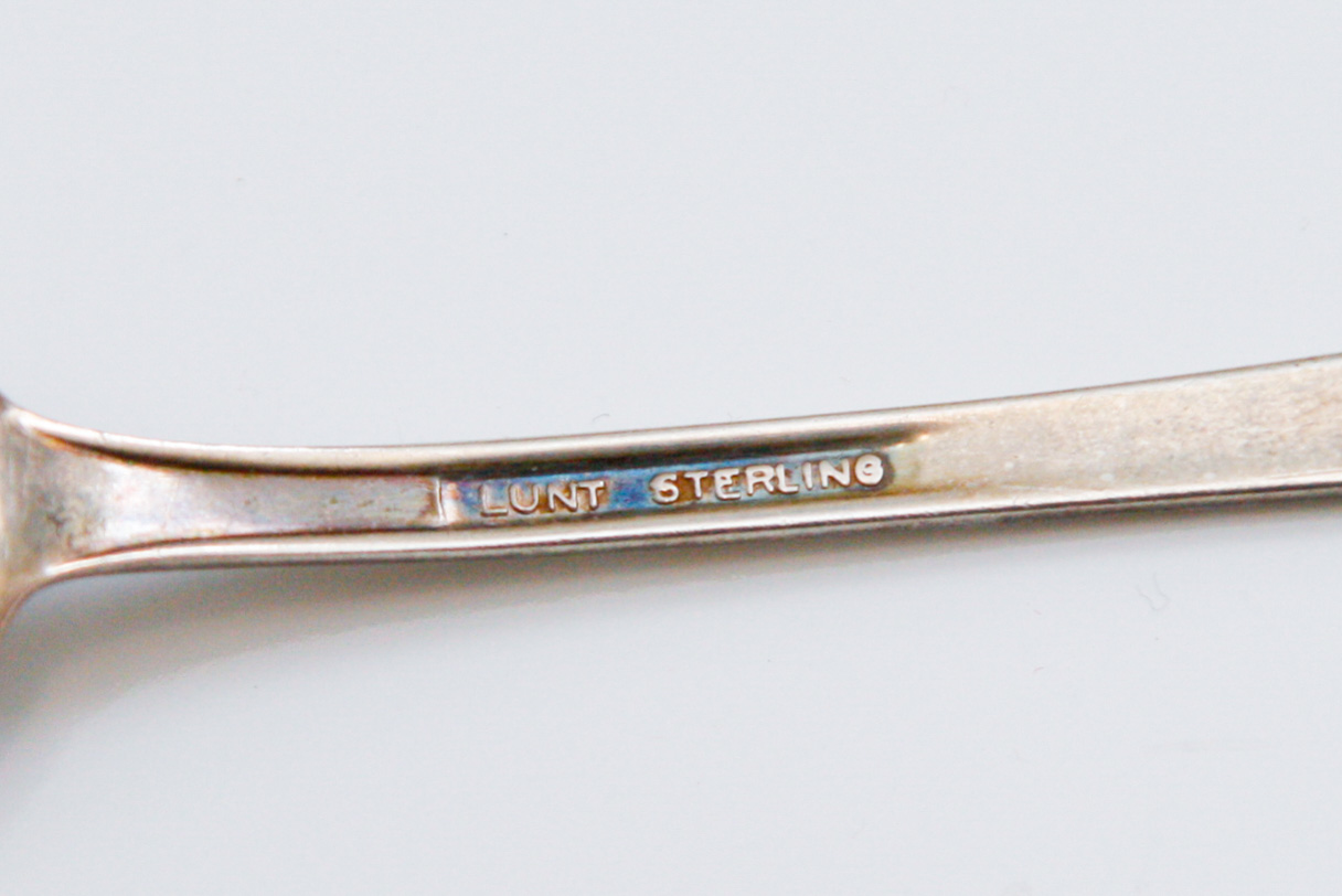 Sterling Silver Teaspoon and Monogrammed Pillbox