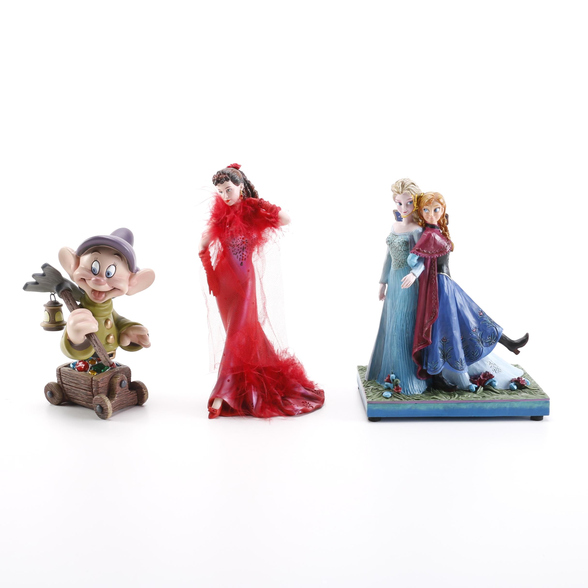 Figurines Including "Frozen" and "Gone With the Wind"