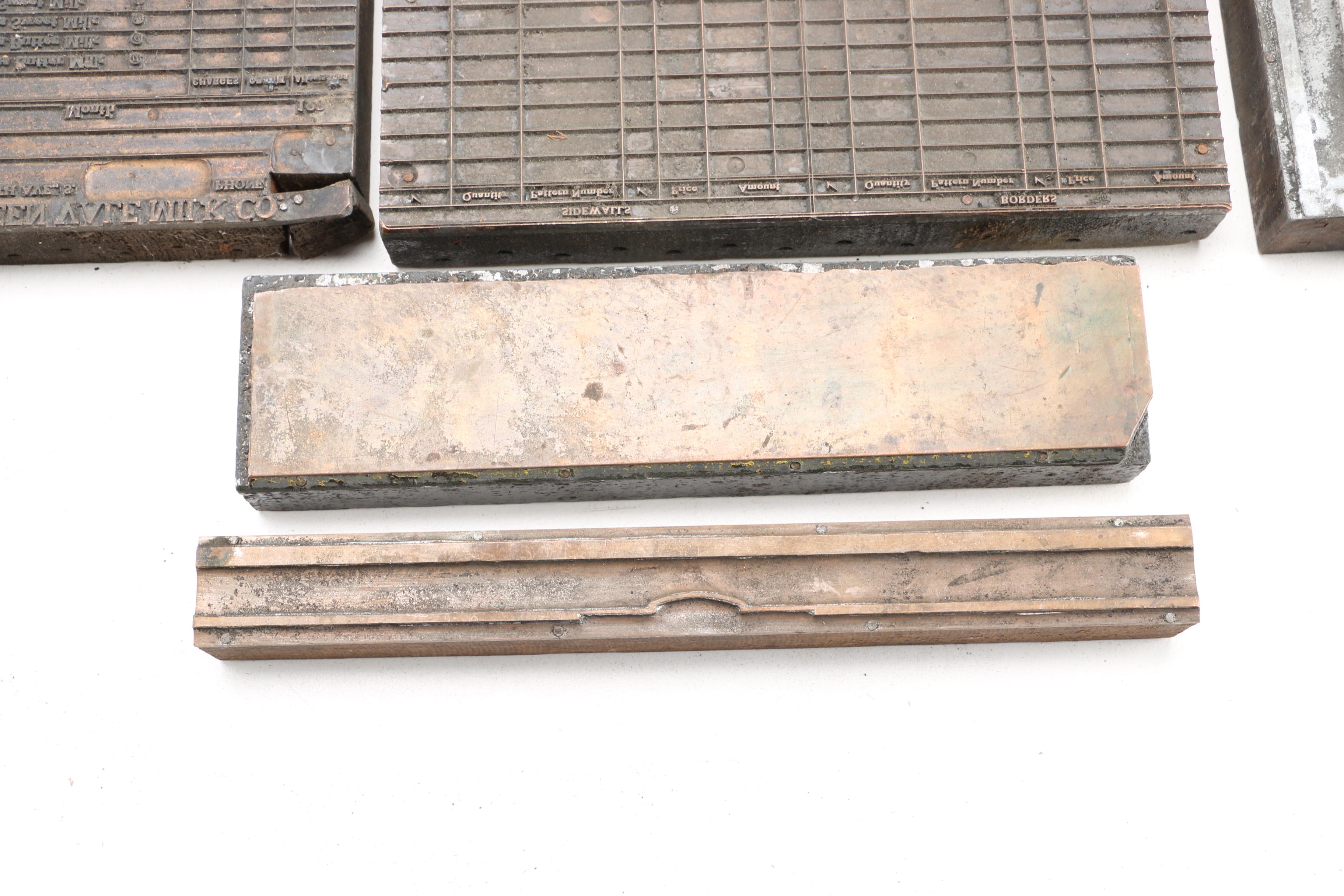 Printing Blocks Featuring Tabular Grids