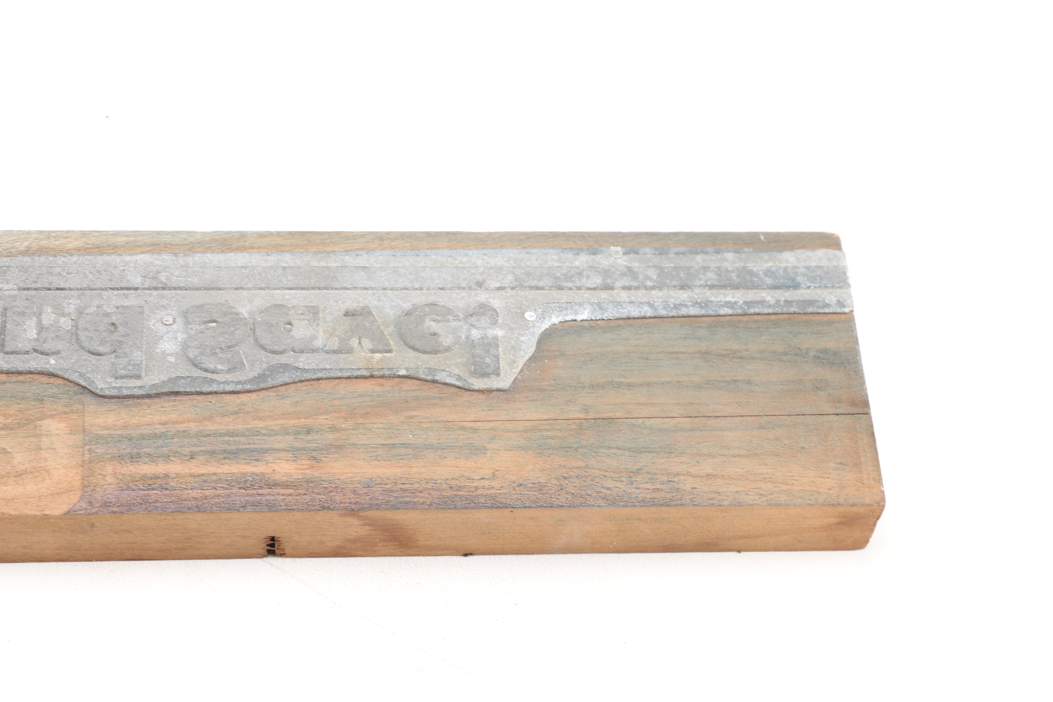 Printing Blocks Featuring Tabular Grids