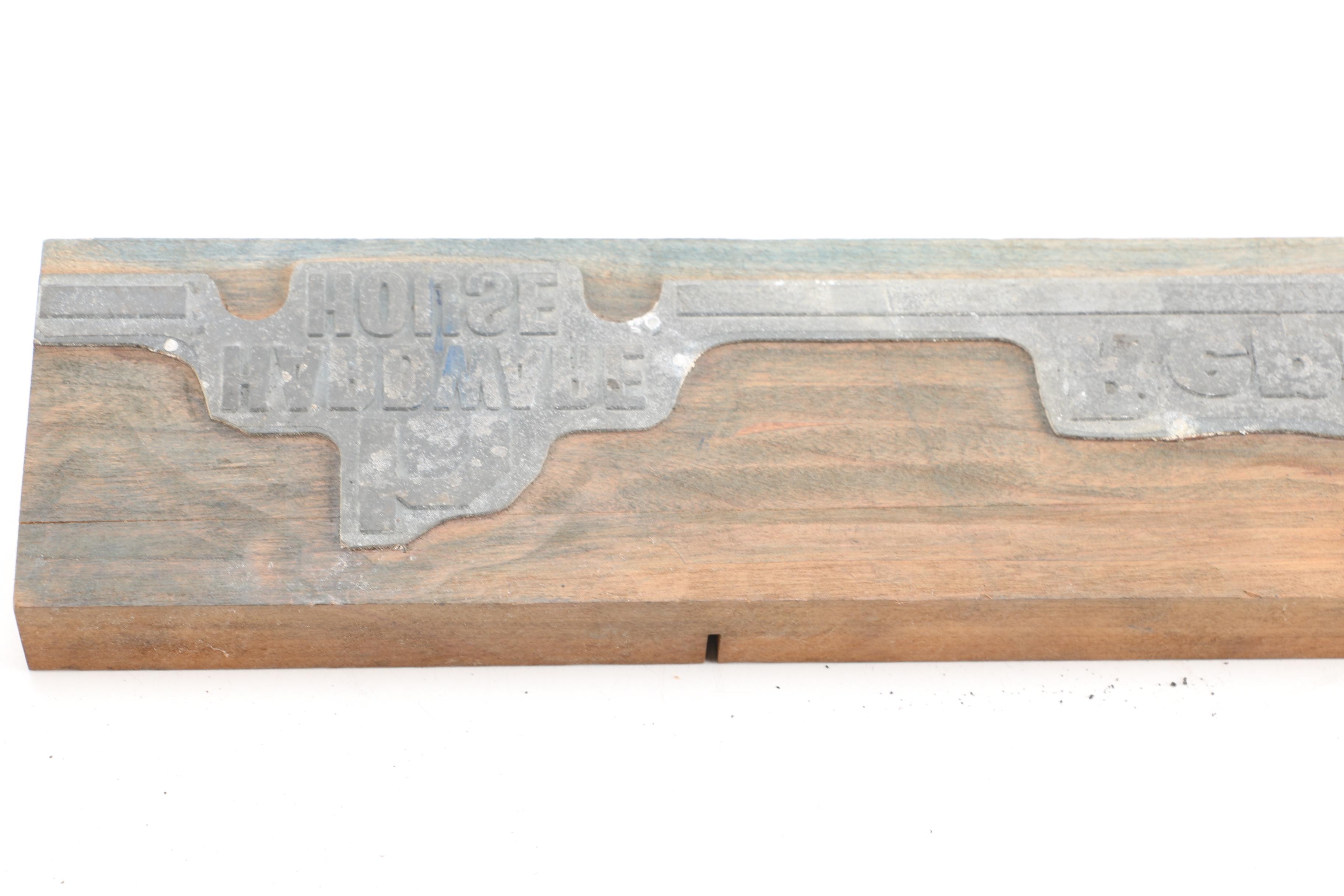 Printing Blocks Featuring Tabular Grids