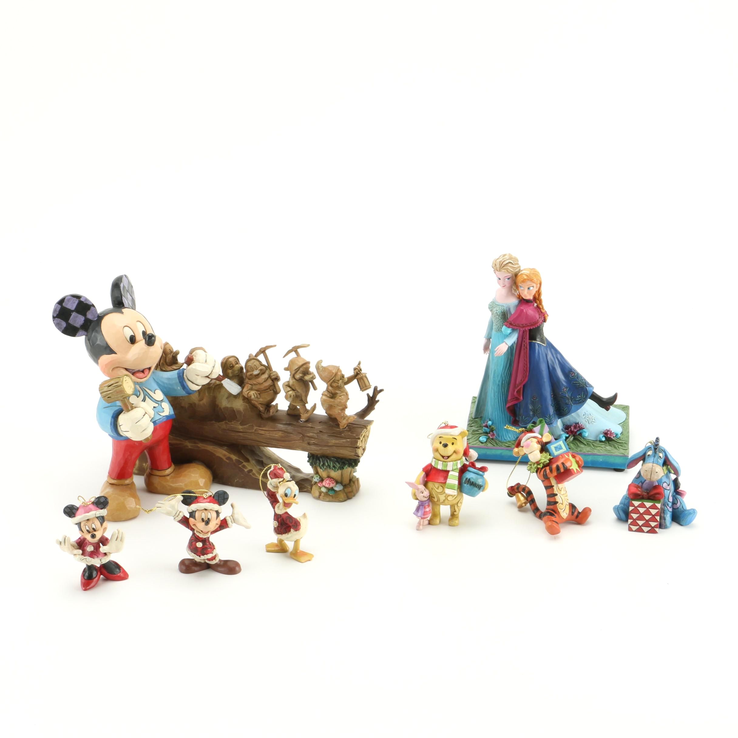 Disney Figurines and Ornaments Including "Sisters Forever"