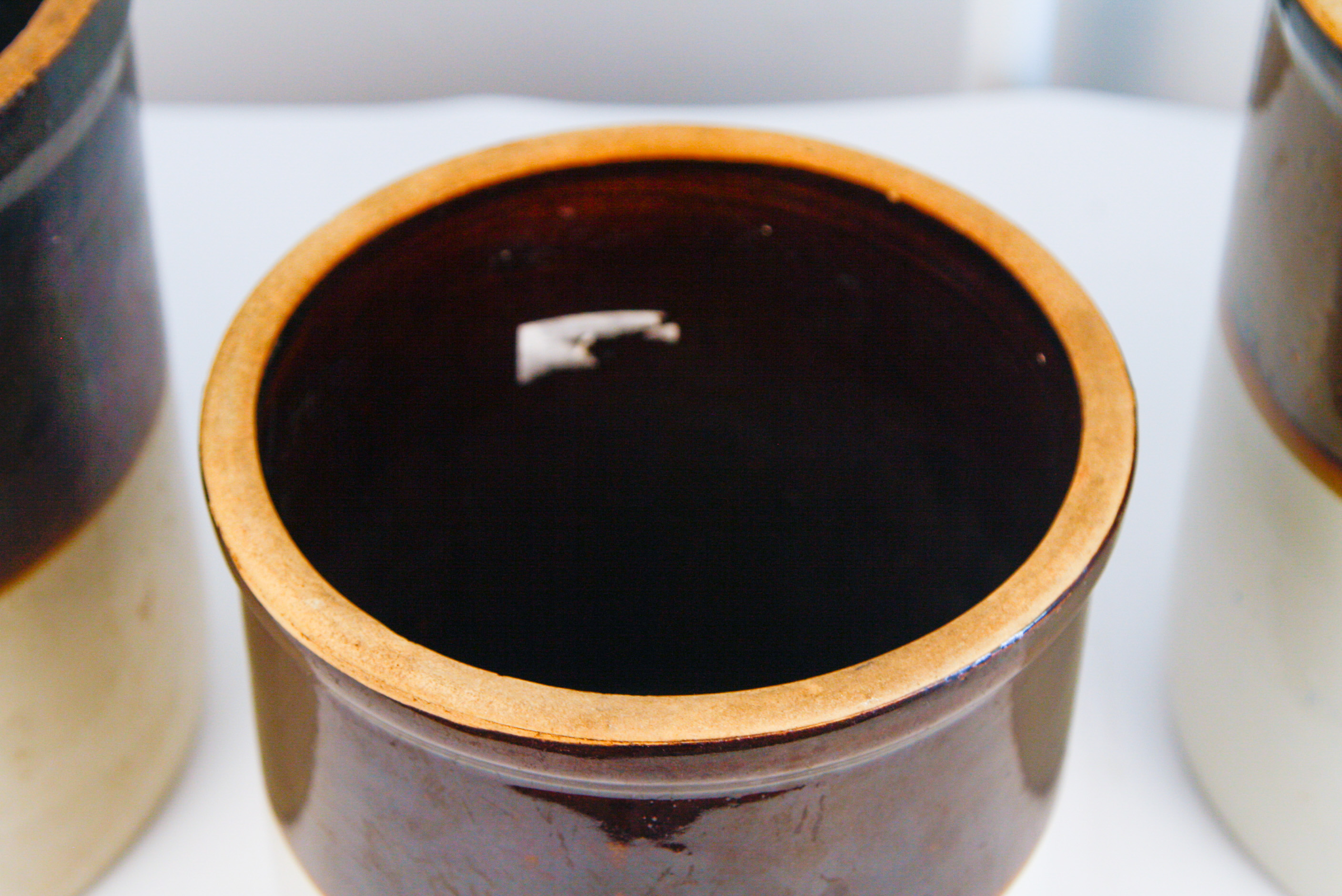 Collection of Antique Stoneware Pickling Crocks