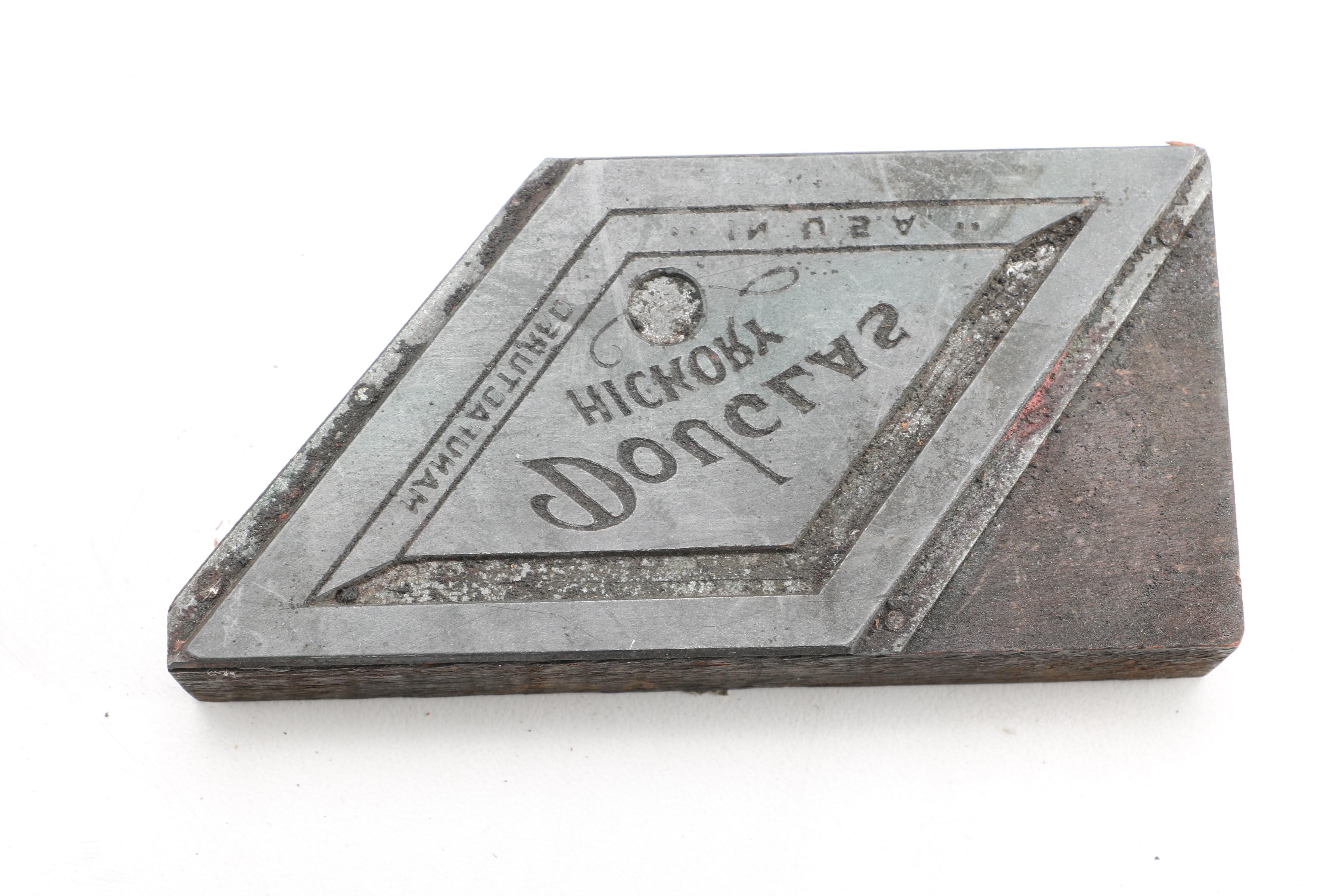 Commercial Printing Blocks Including Star-Shaped "Jupiter No. 2"