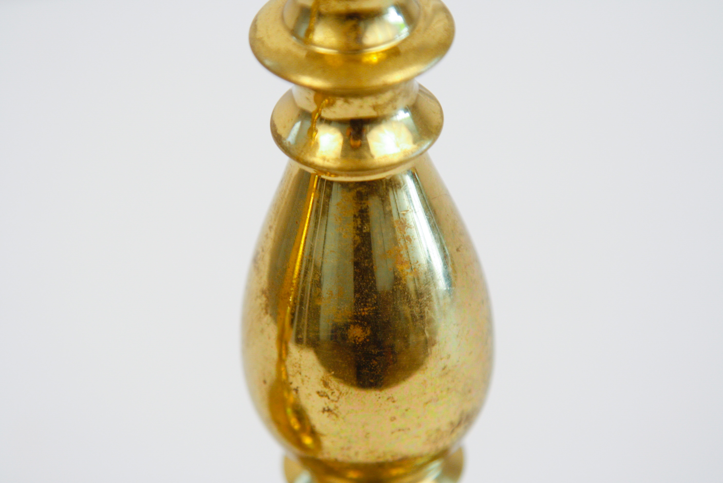 Pair of Virginia Metalcrafters Brass Tulip Candlesticks