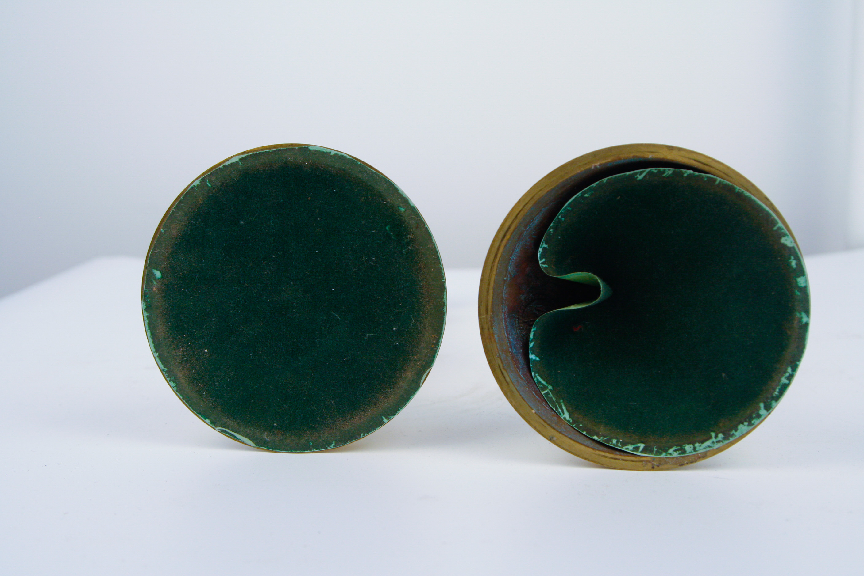 Pair of Virginia Metalcrafters Brass Tulip Candlesticks