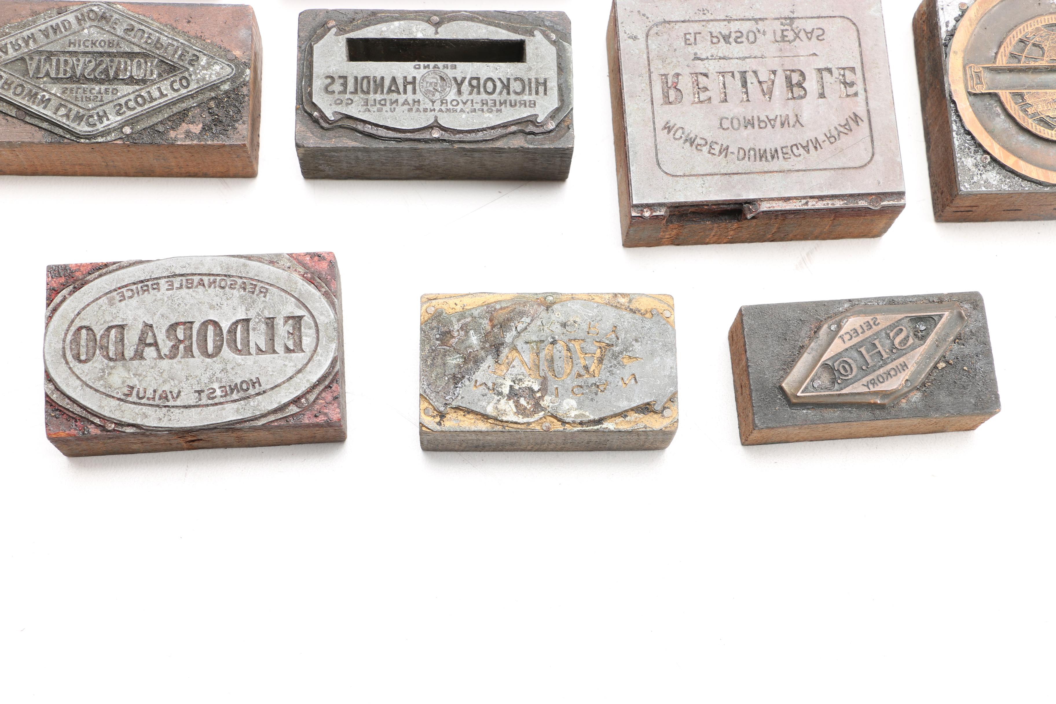 Commercial Printing Blocks Including Blank Banners