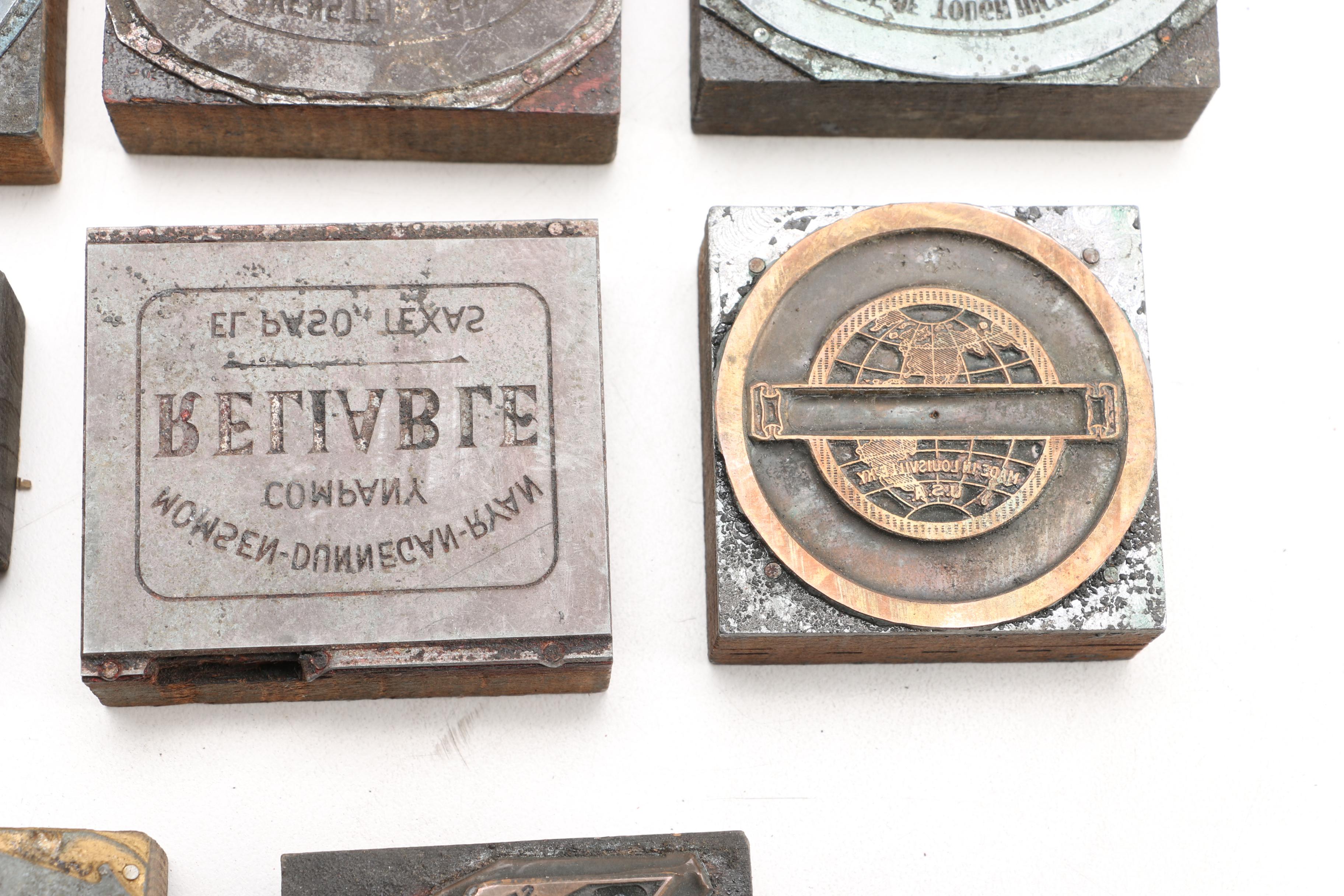 Commercial Printing Blocks Including Blank Banners