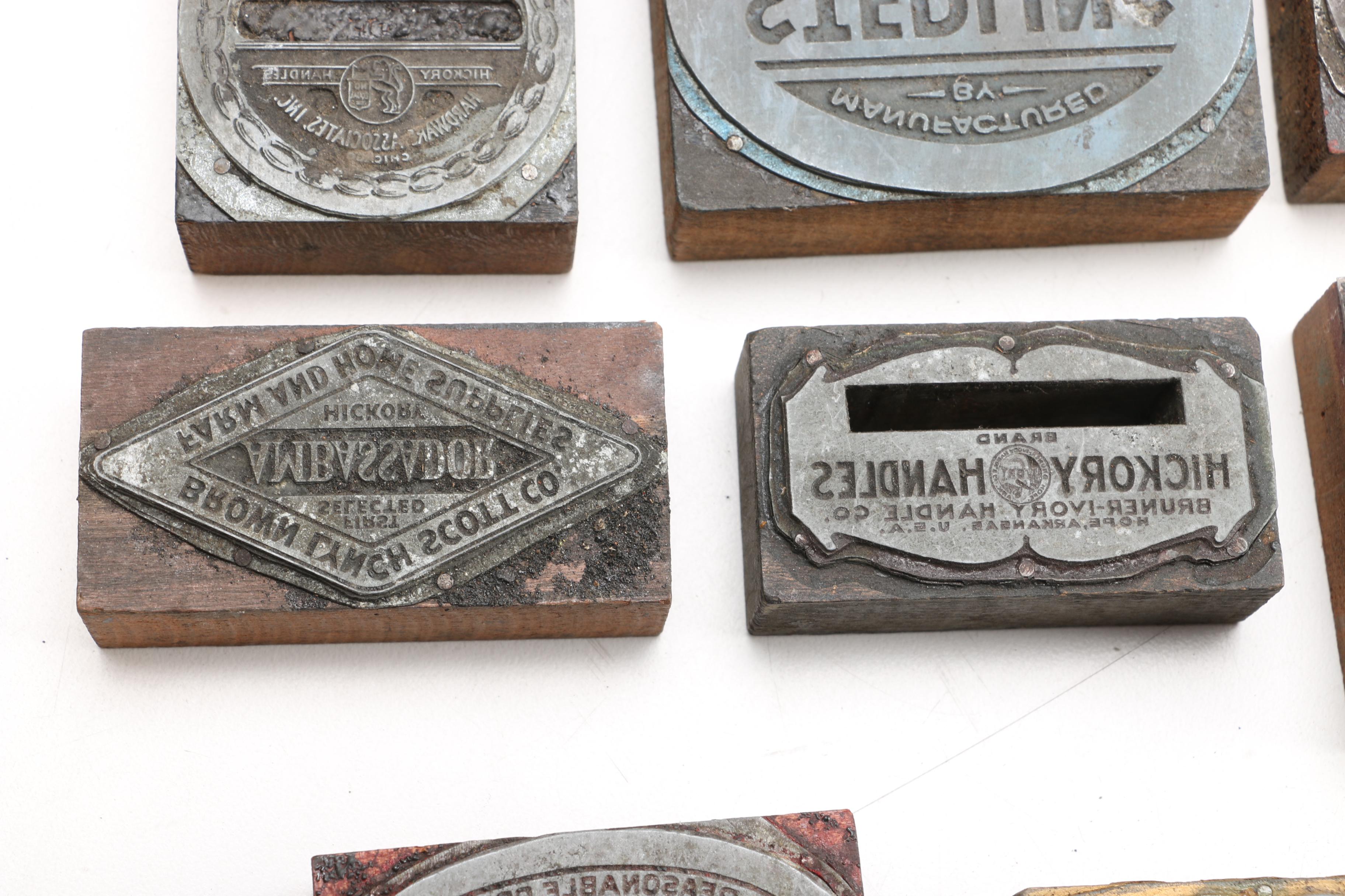 Commercial Printing Blocks Including Blank Banners