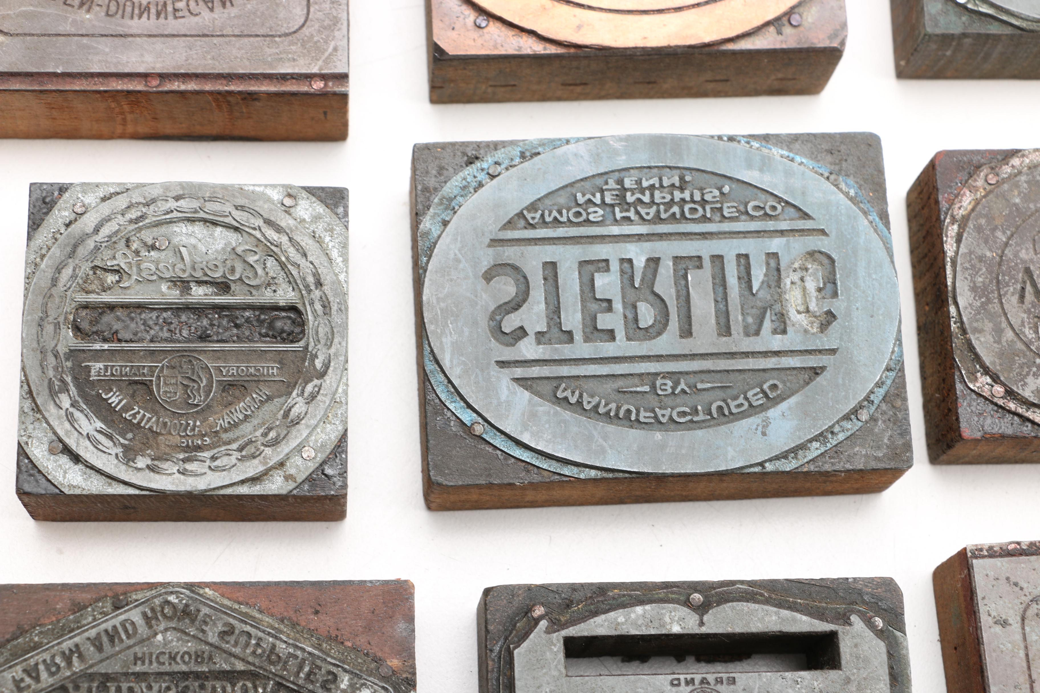 Commercial Printing Blocks Including Blank Banners