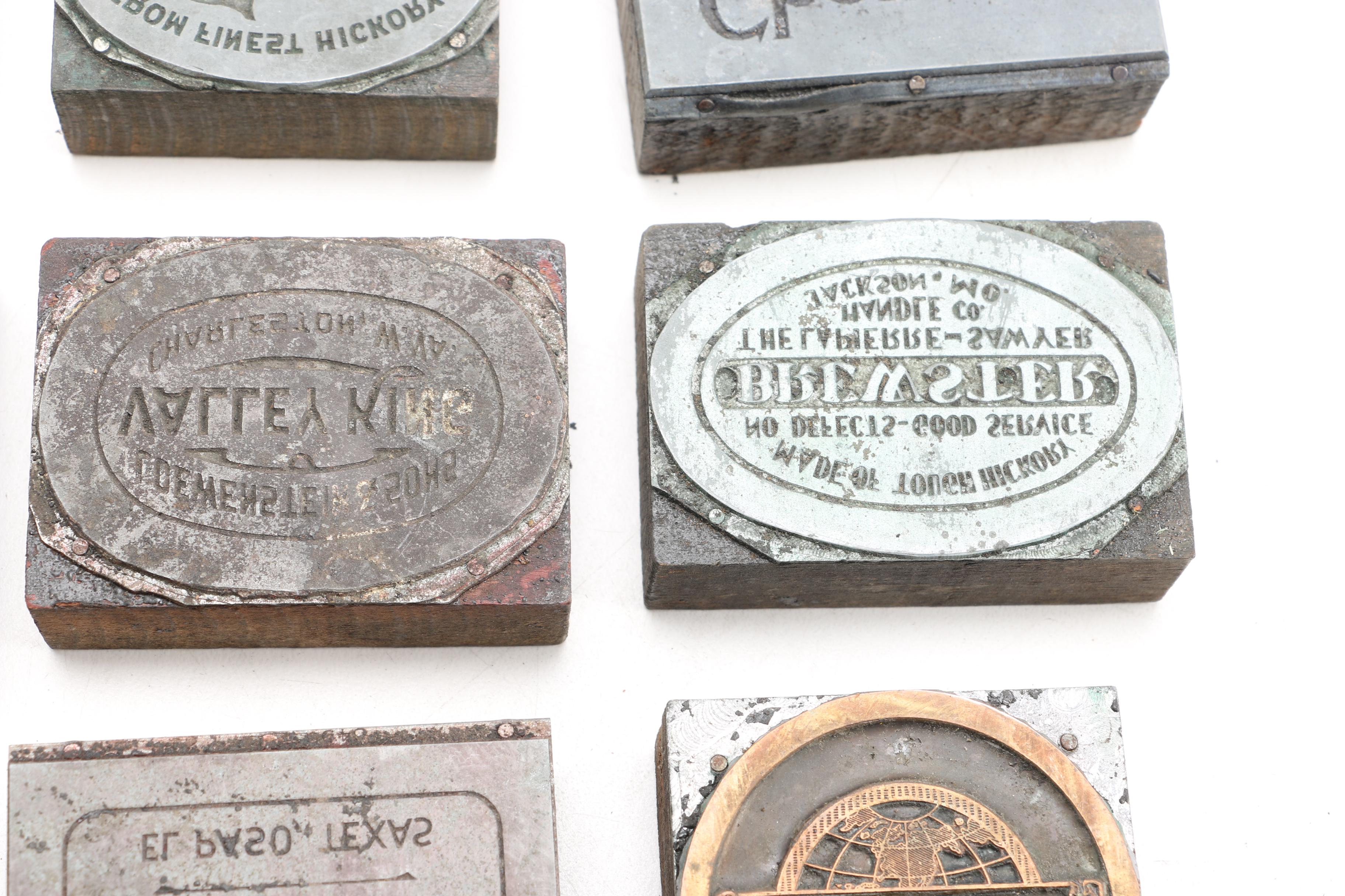 Commercial Printing Blocks Including Blank Banners