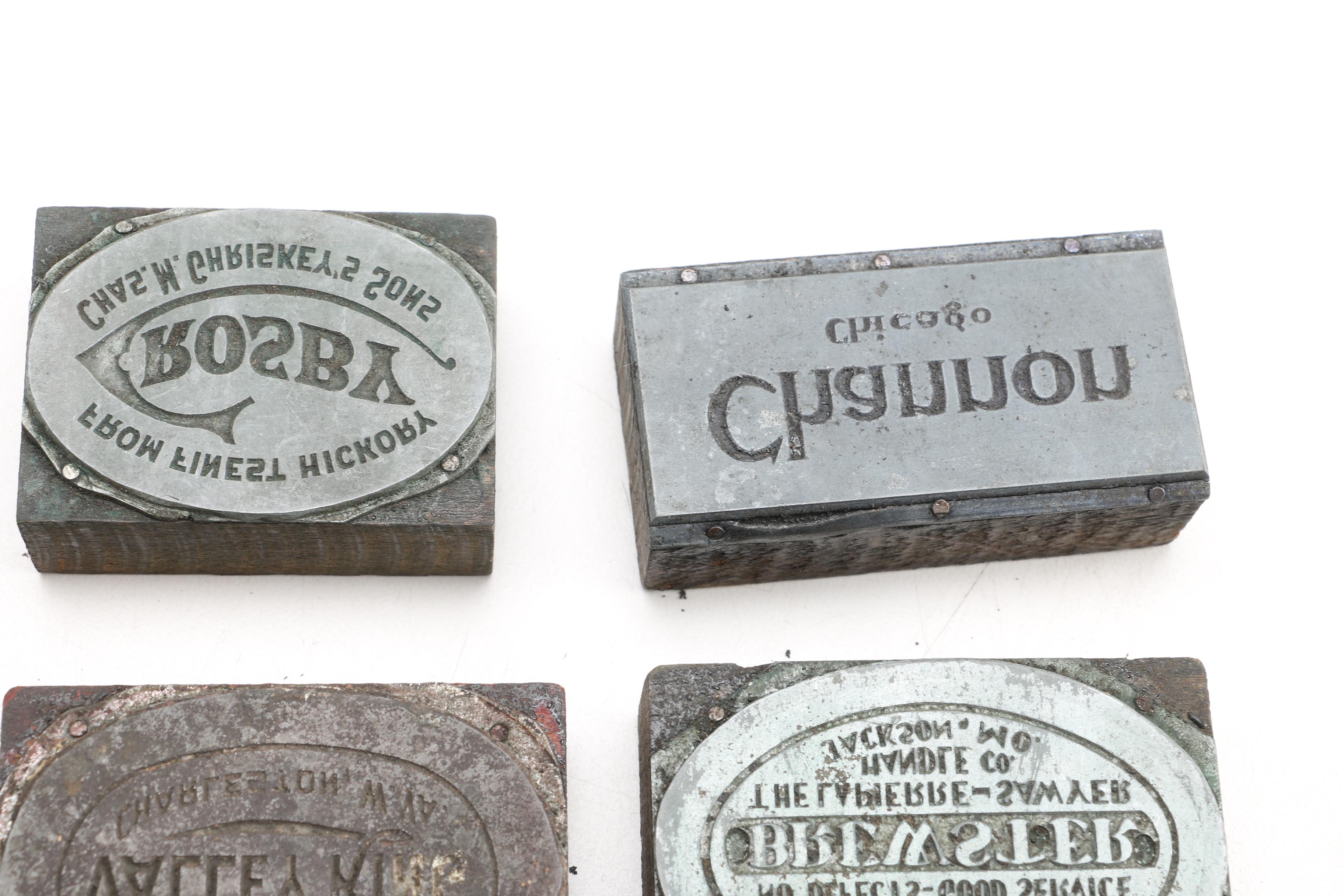 Commercial Printing Blocks Including Blank Banners