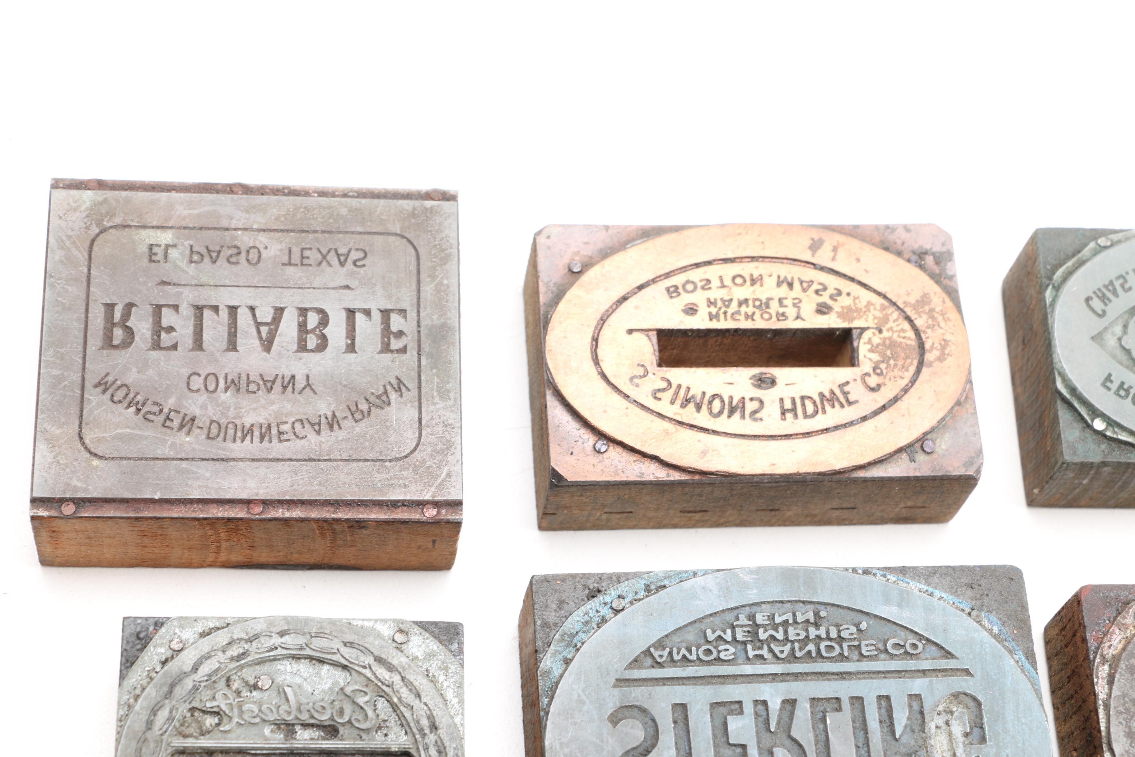 Commercial Printing Blocks Including Blank Banners