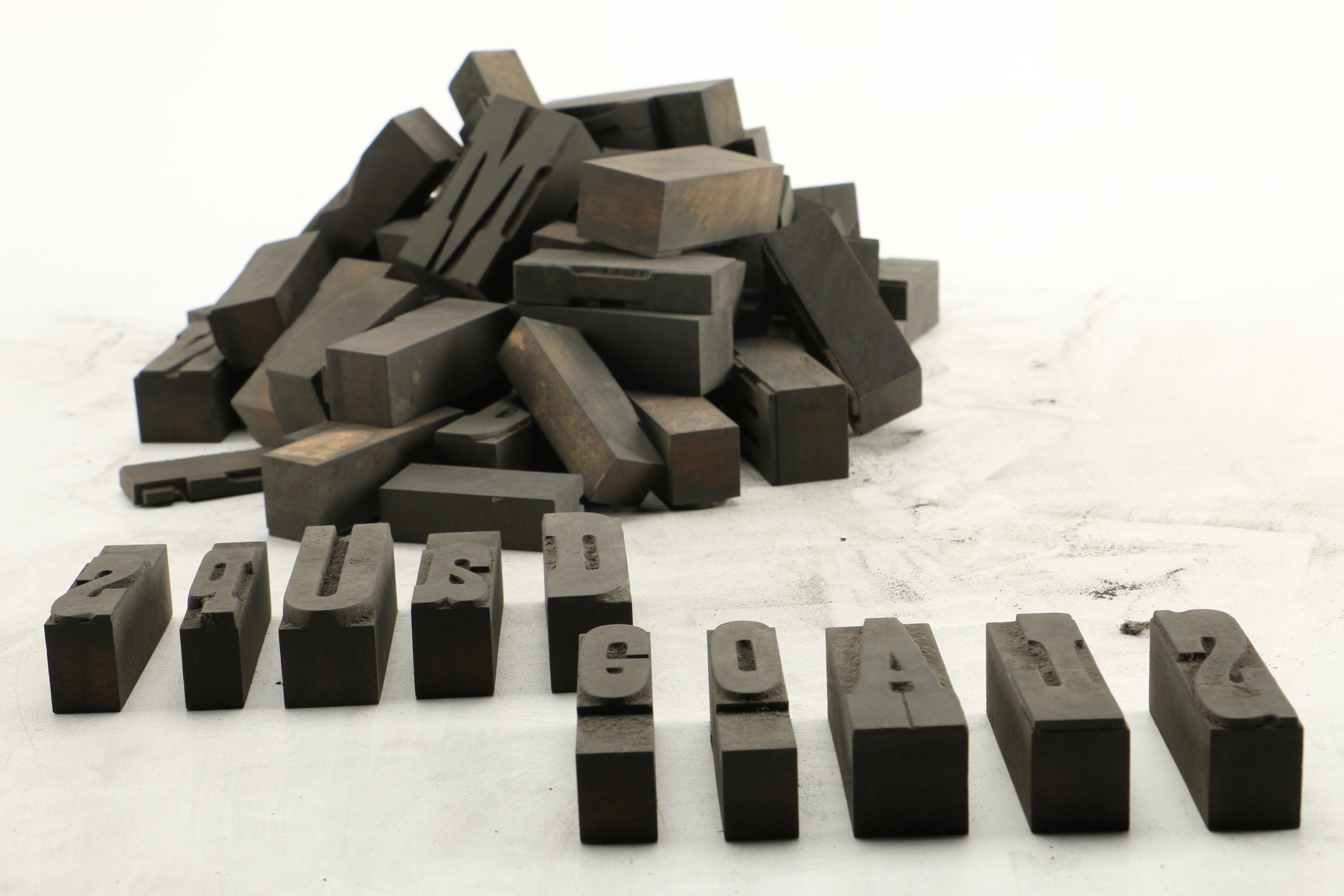 Assorted Alphabetical Printing Blocks