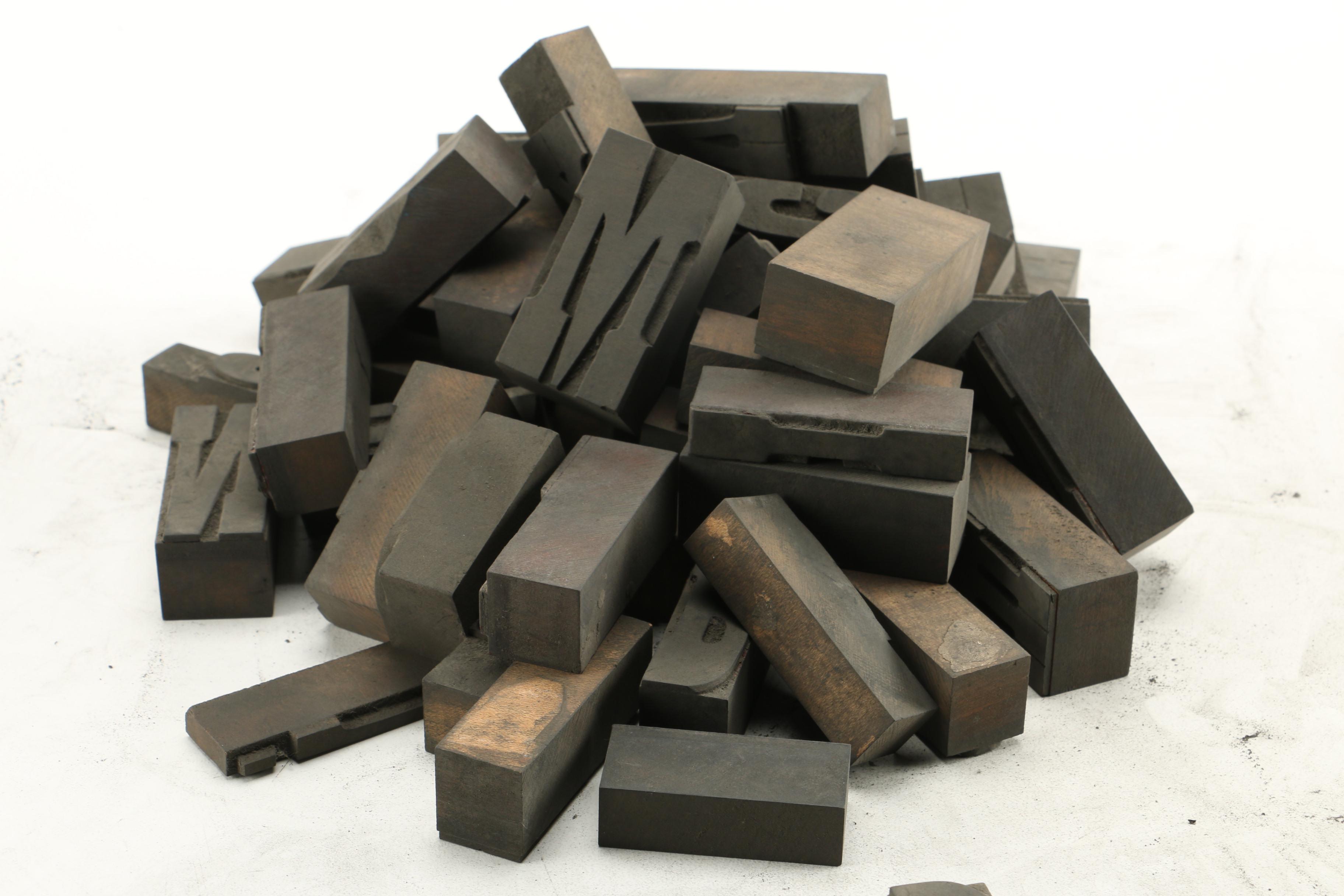 Assorted Alphabetical Printing Blocks