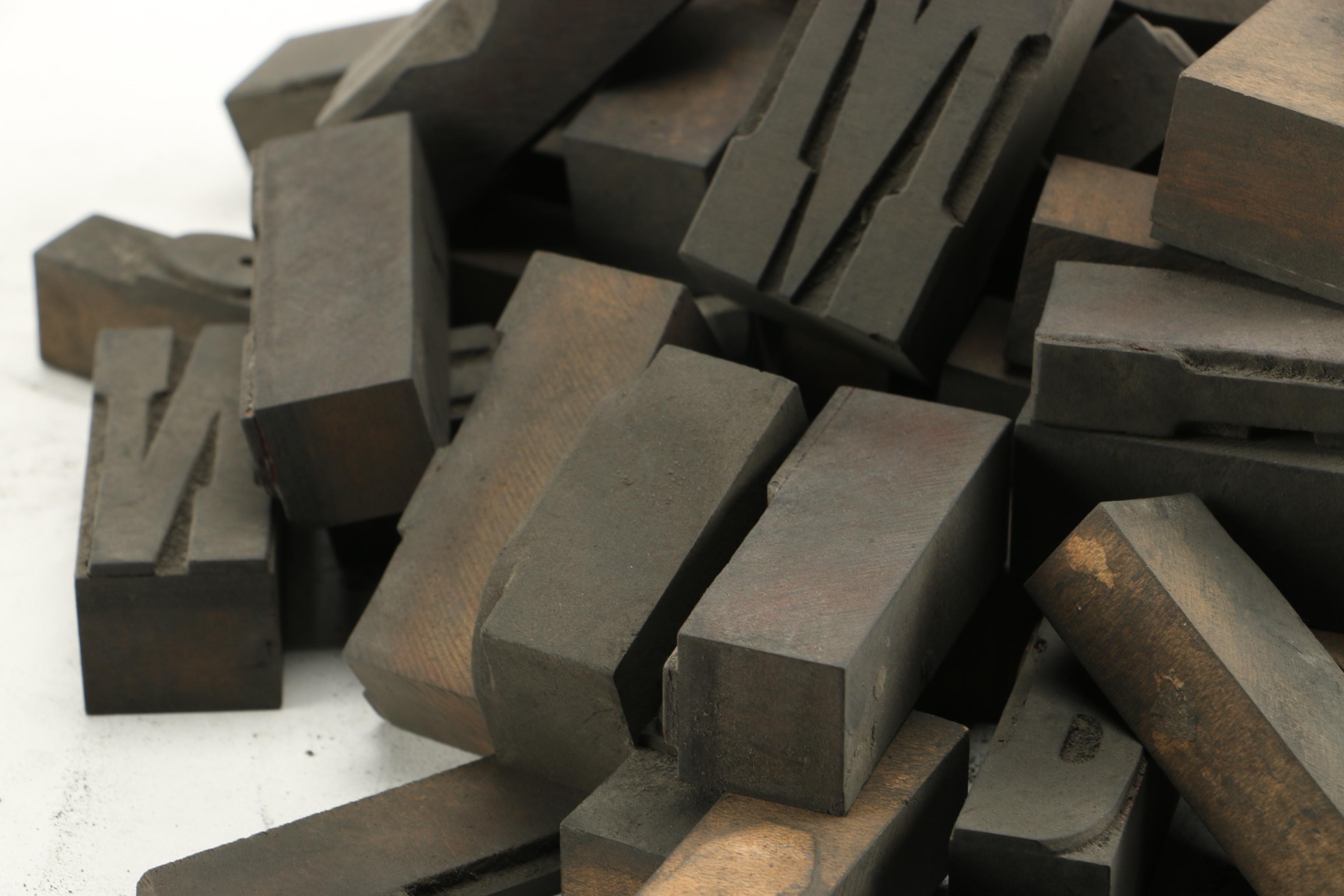 Assorted Alphabetical Printing Blocks