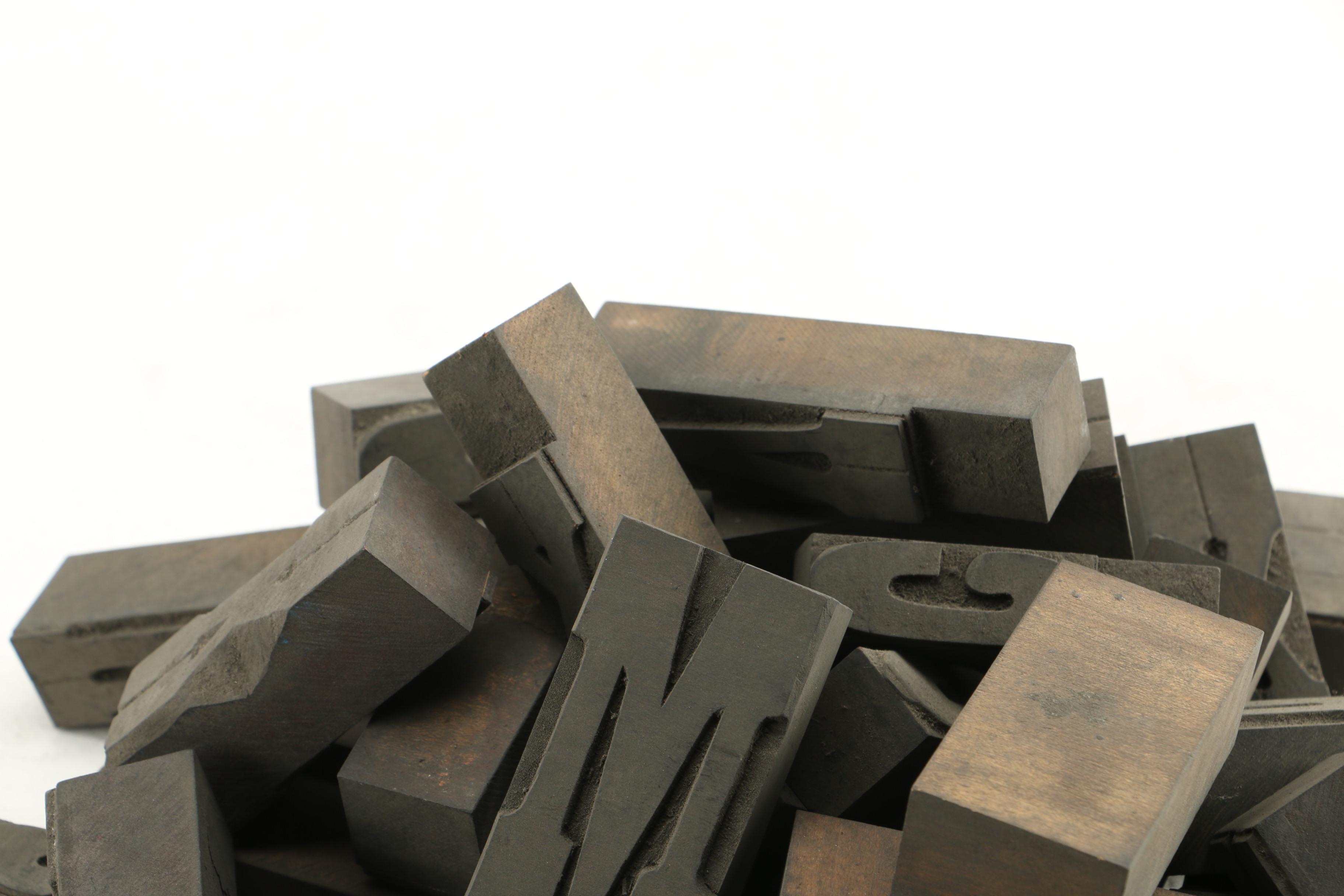 Assorted Alphabetical Printing Blocks