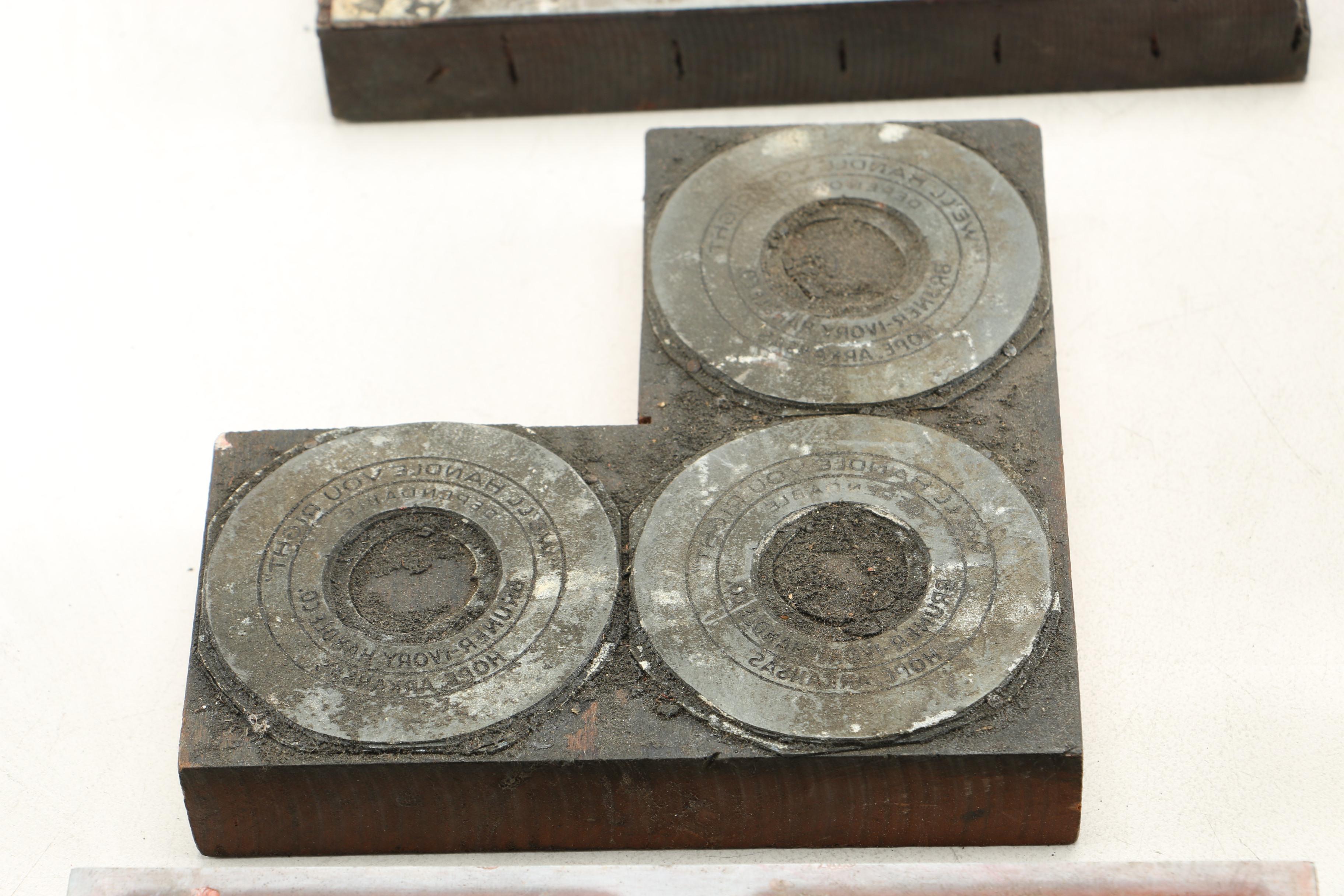 Printing Blocks Including Bunker-Ivory Handle Company