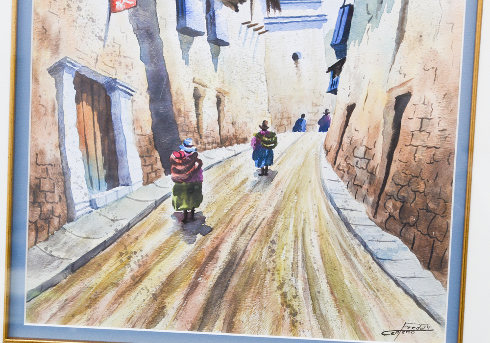 Freddy Centeno Signed Original Gouache Painting