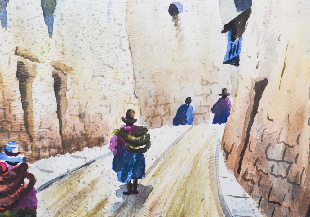 Freddy Centeno Signed Original Gouache Painting