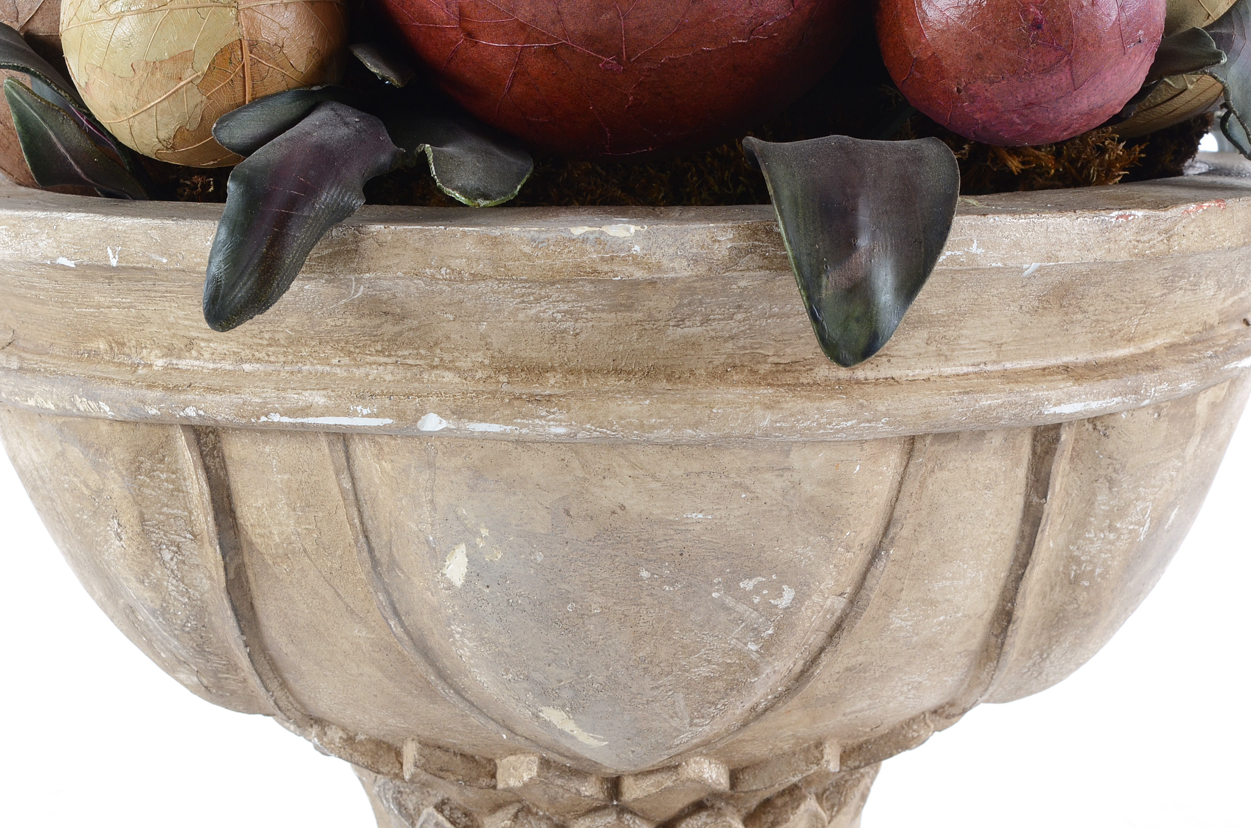 Decorative Fruit Display in Plaster Urn