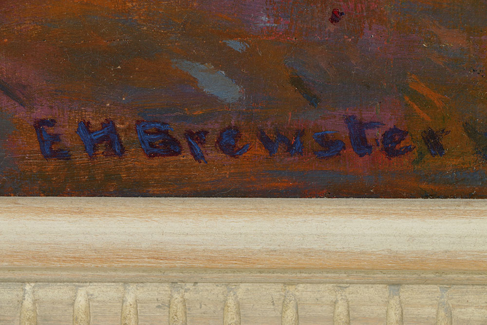 Earl Henry Brewster Oil Painting on Canvas "Trishul and Nanda Devi Before Sunrise with Autumn Cherry Blossoms"