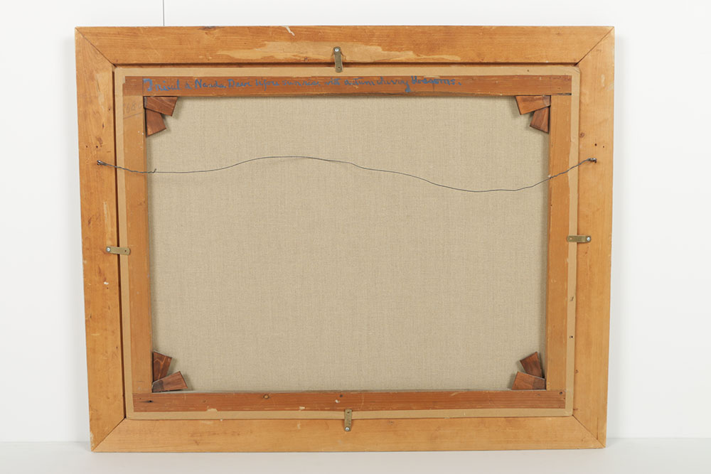 Earl Henry Brewster Oil Painting on Canvas "Trishul and Nanda Devi Before Sunrise with Autumn Cherry Blossoms"