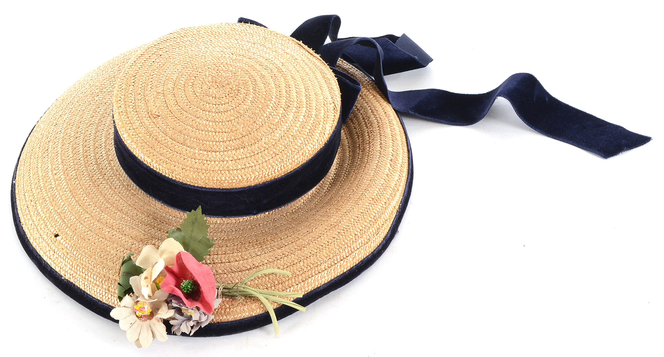 Vintage Straw Floral Hats