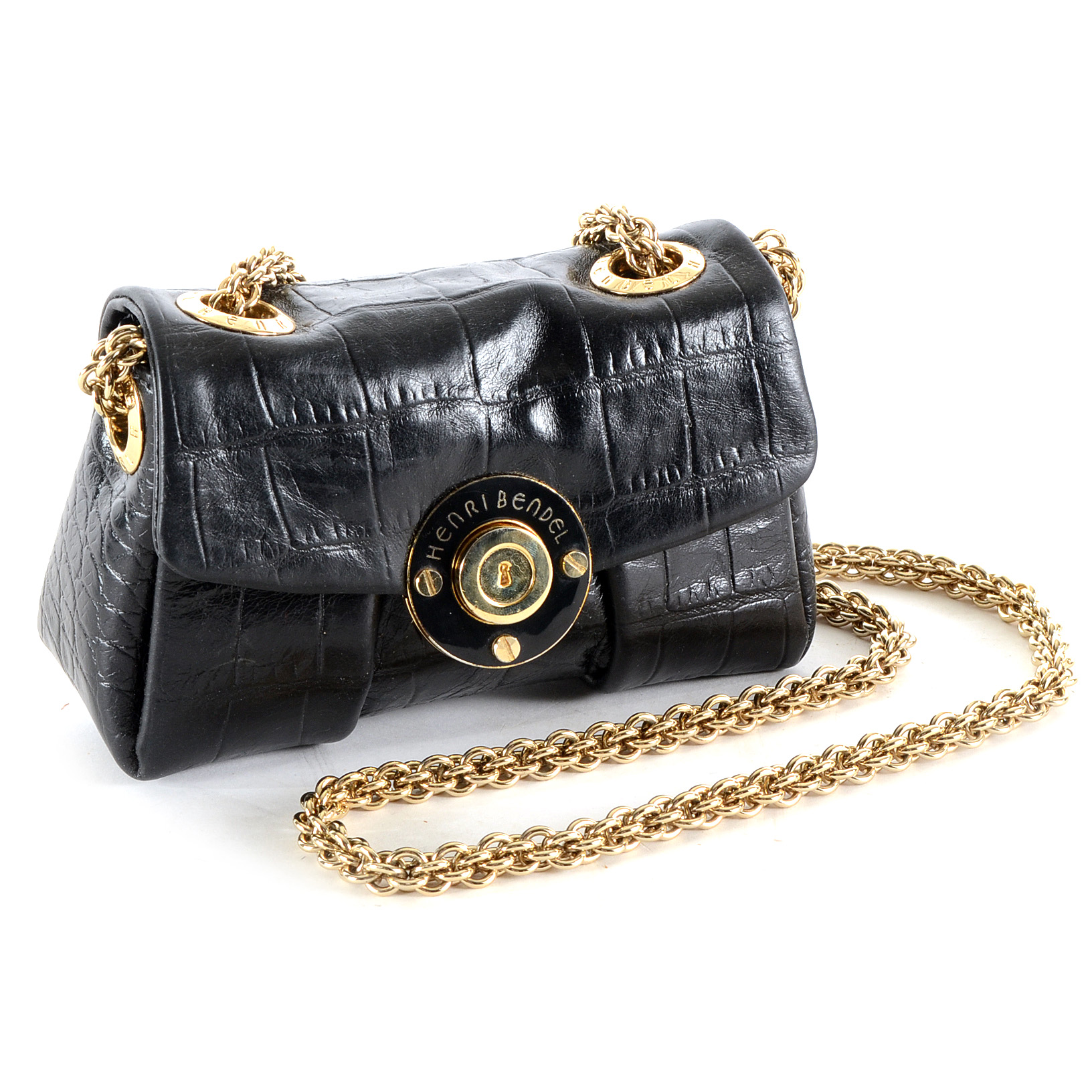 Henri Bendel Embossed Leather Clutch