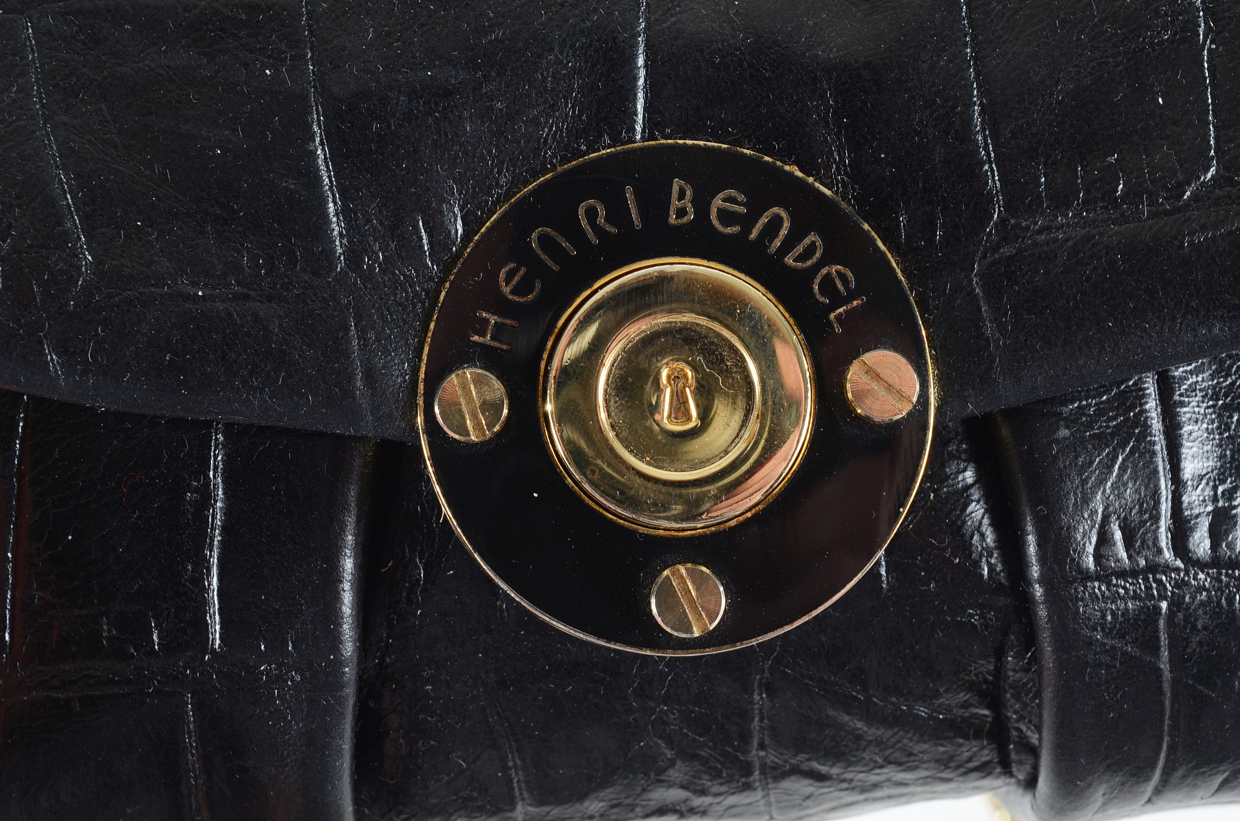 Henri Bendel Embossed Leather Clutch