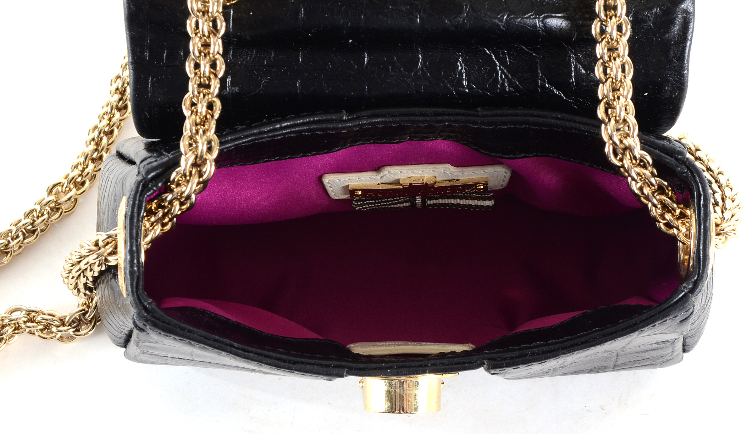 Henri Bendel Embossed Leather Clutch