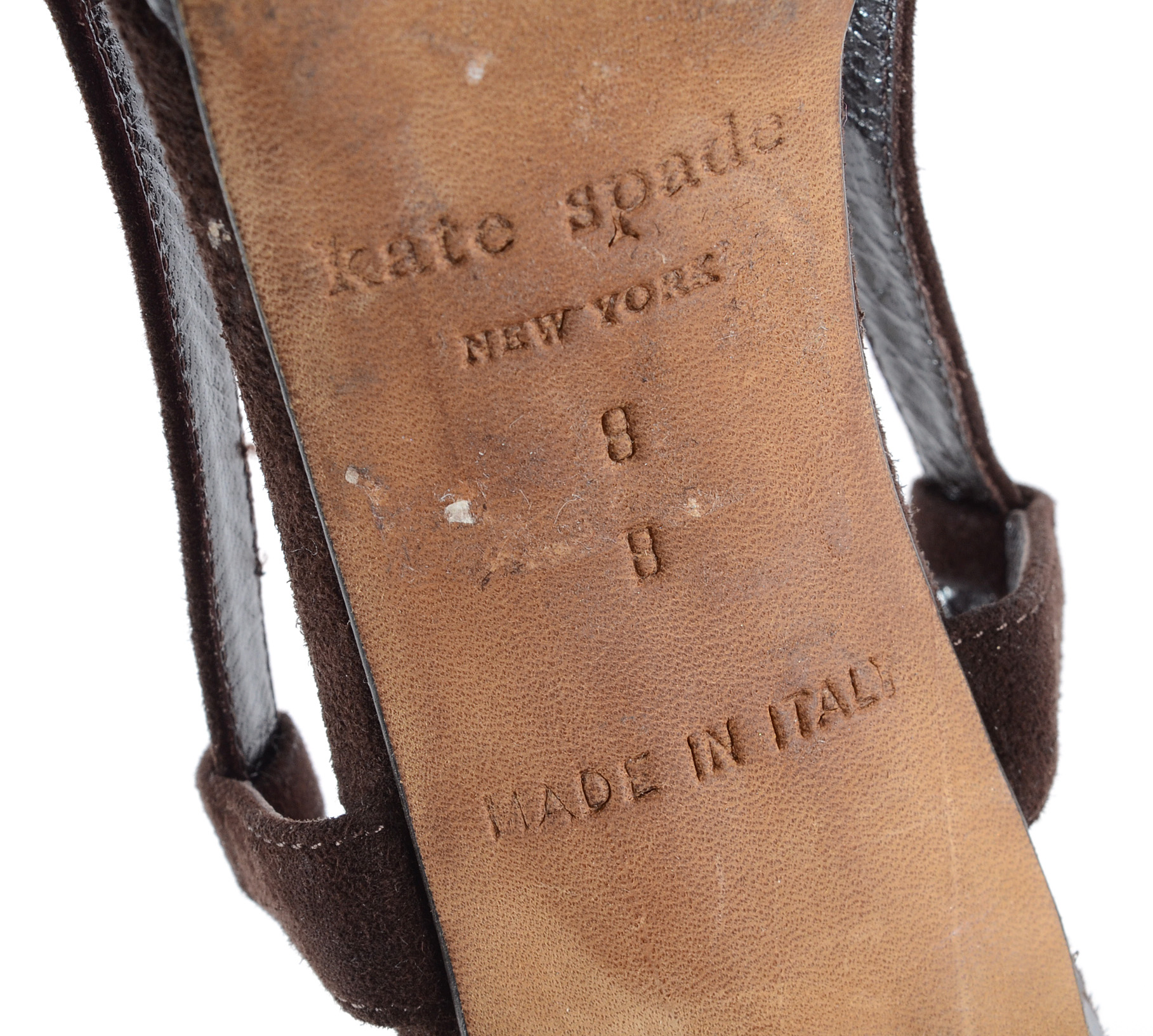 Kate Spade Suede and Snakeskin Peep Toe Slingbacks