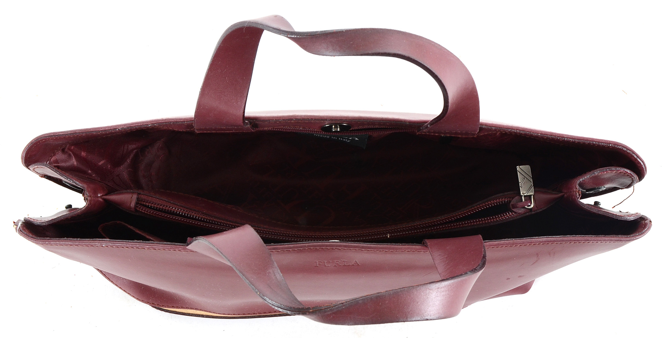 Furla Leather Baguette Tote Bag