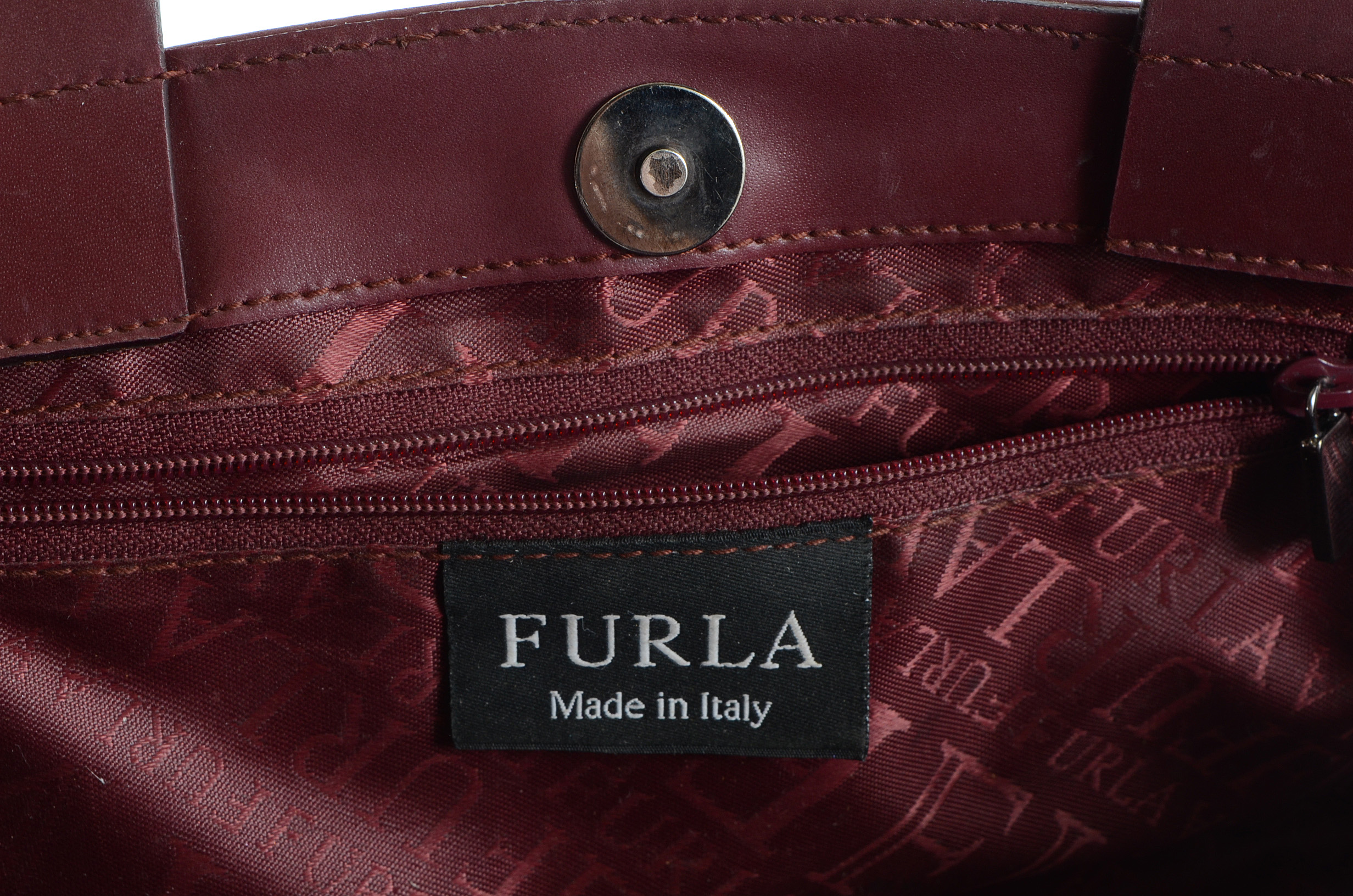 Furla Leather Baguette Tote Bag