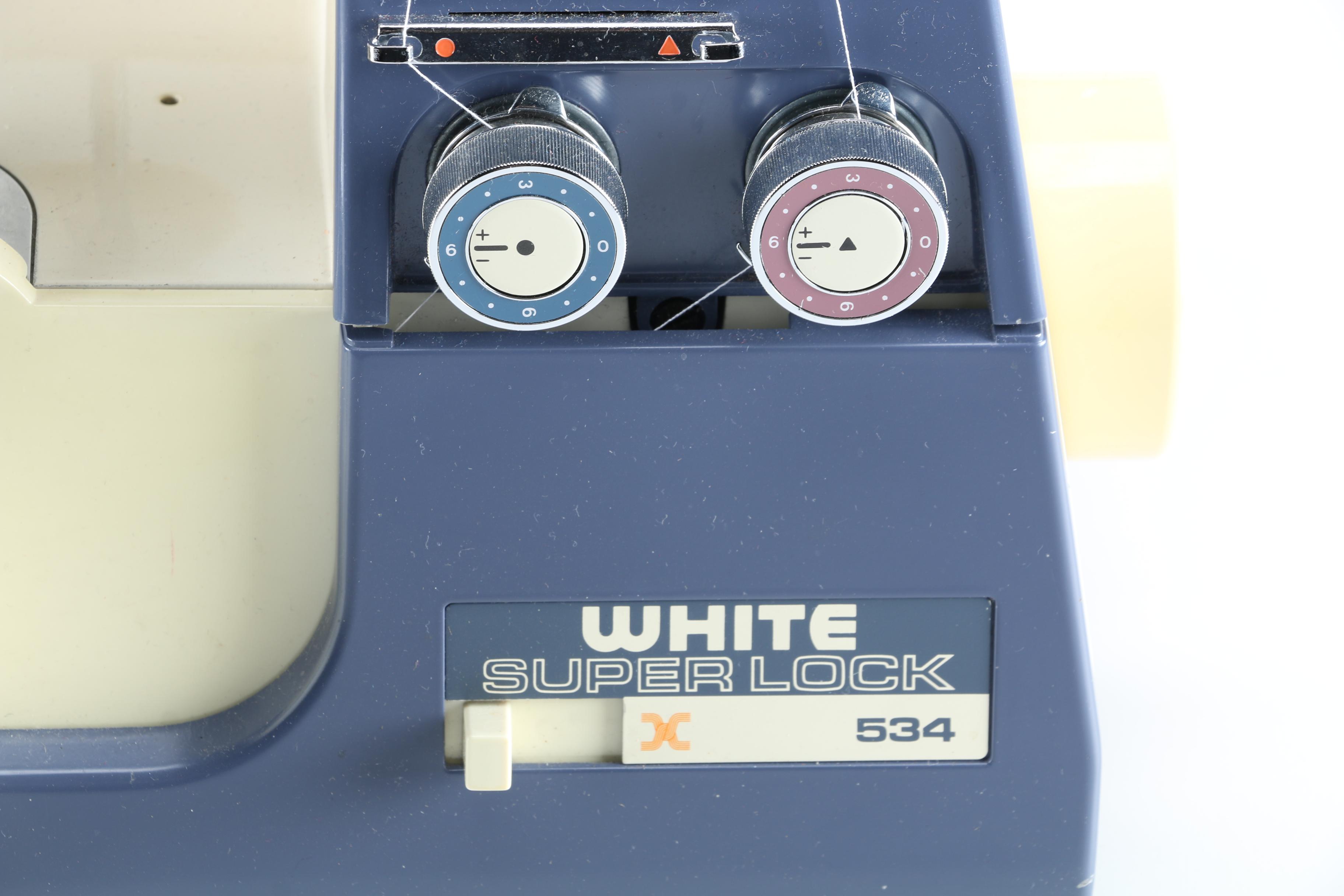 White Super Lock Sewing Machine
