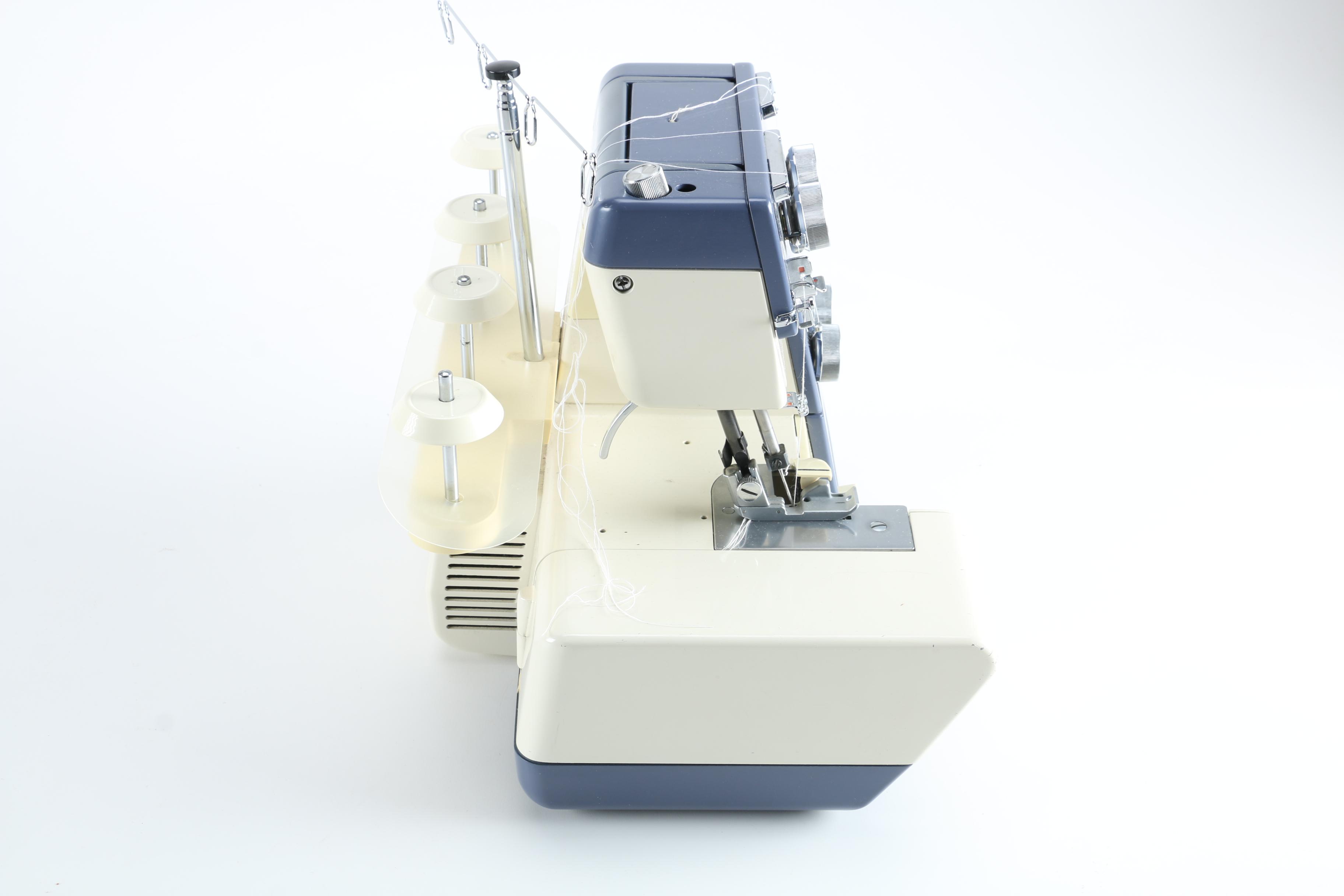 White Super Lock Sewing Machine