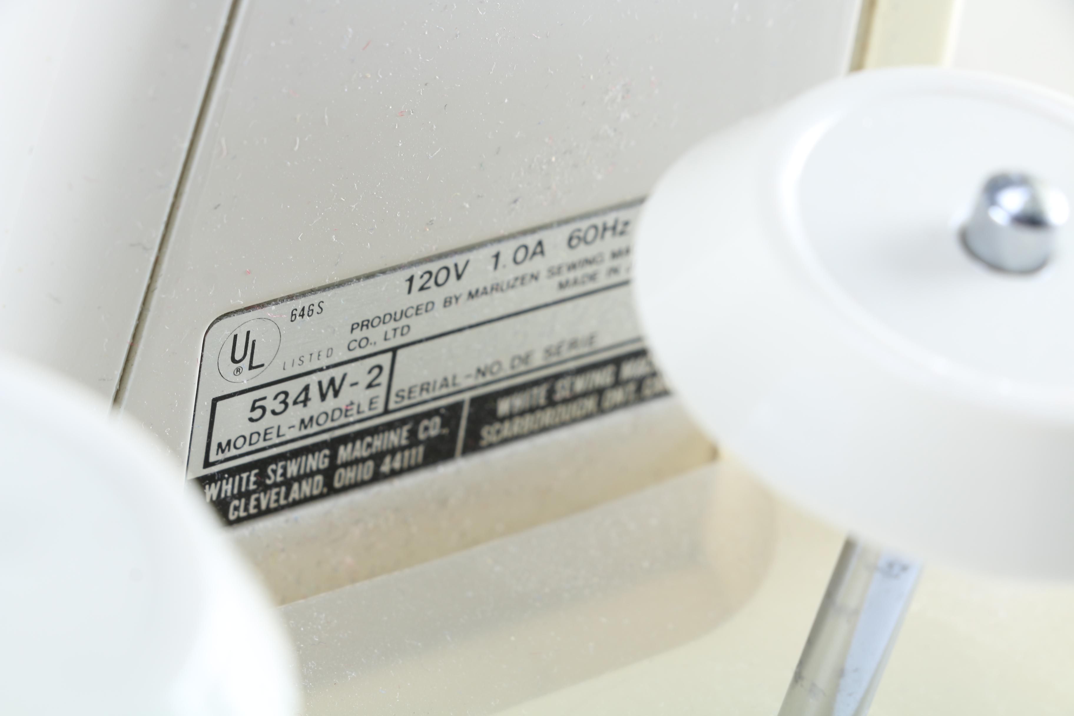 White Super Lock Sewing Machine