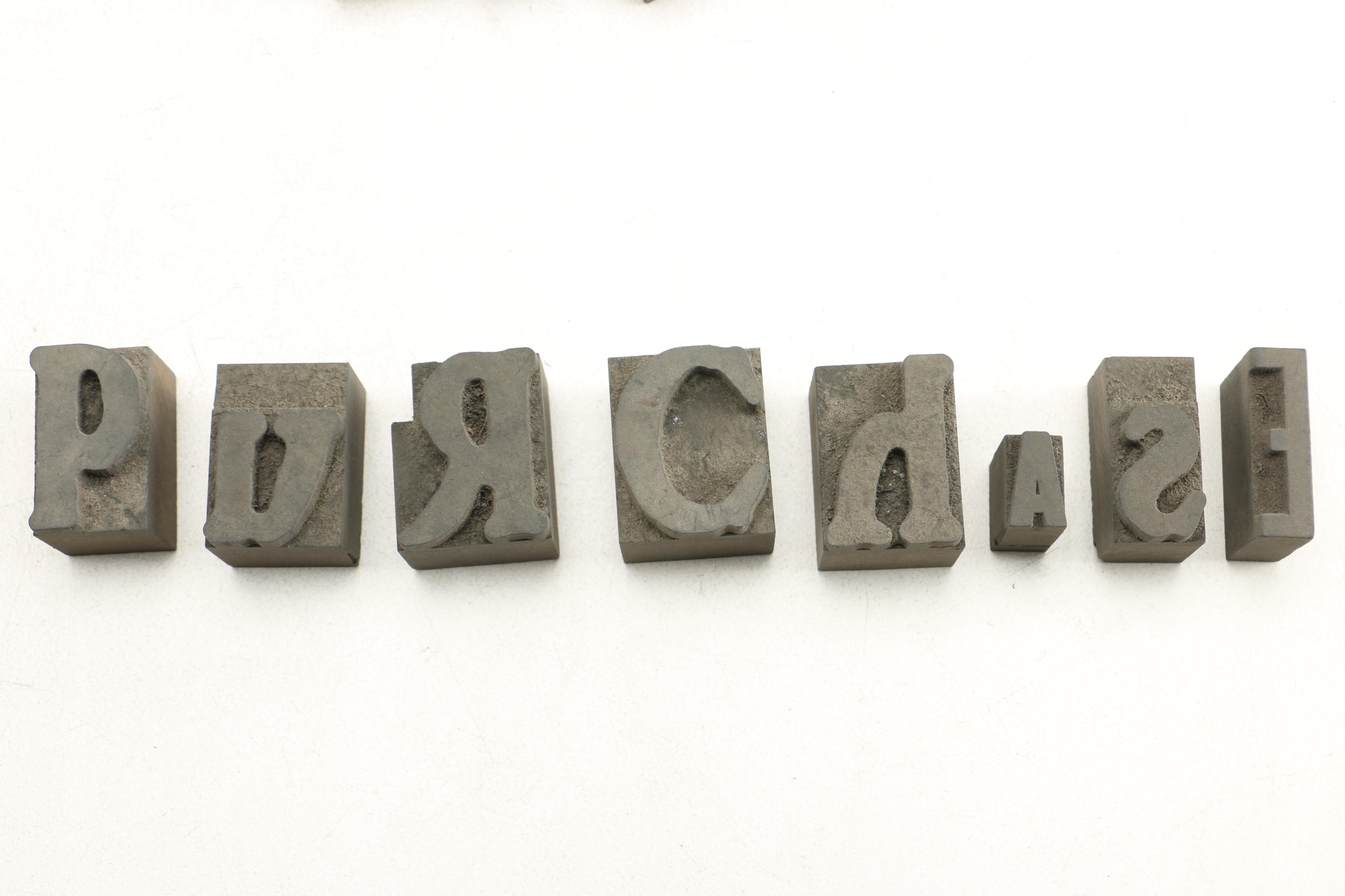 Assorted Alphabetical Printing Blocks