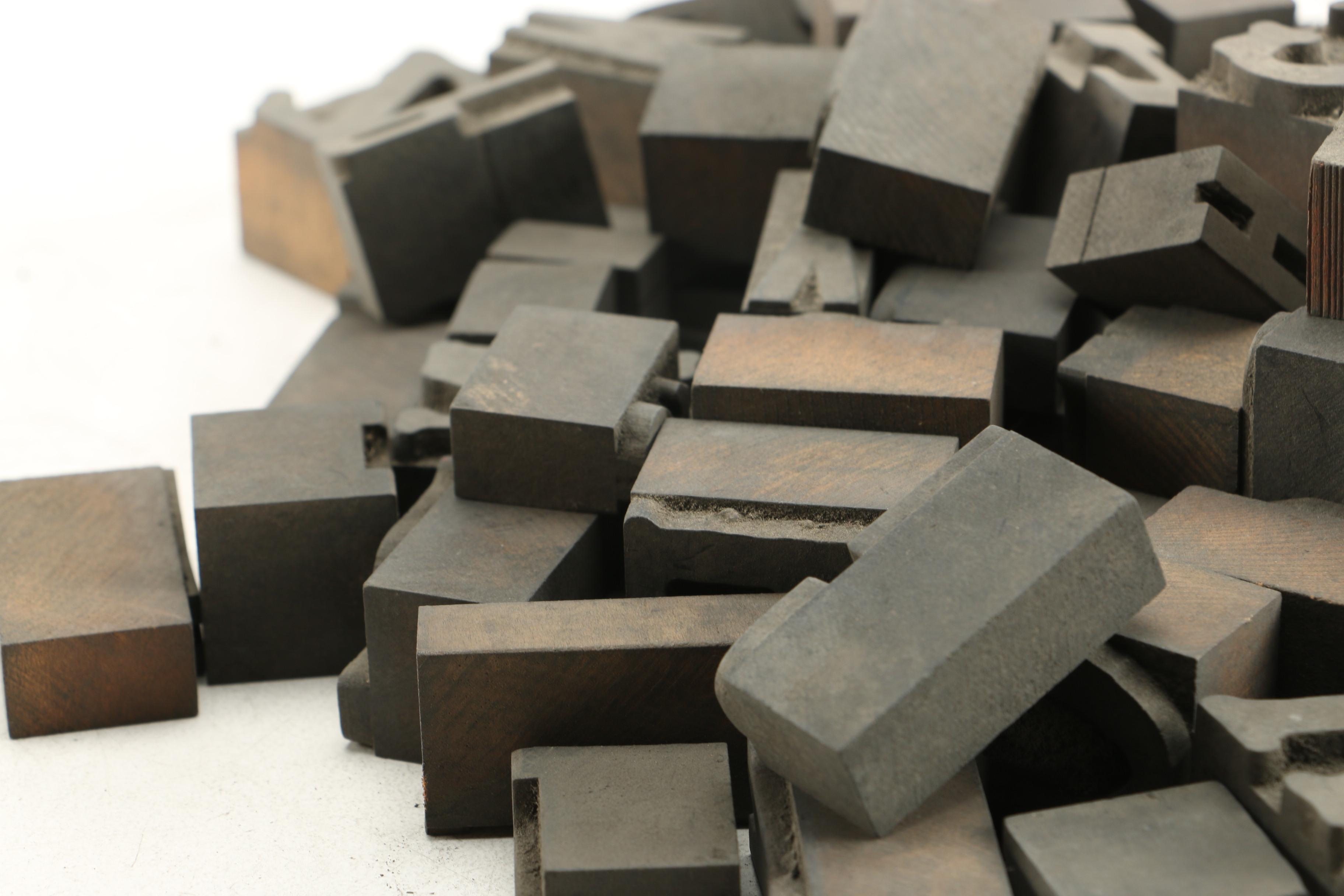 Assorted Alphabetical Printing Blocks