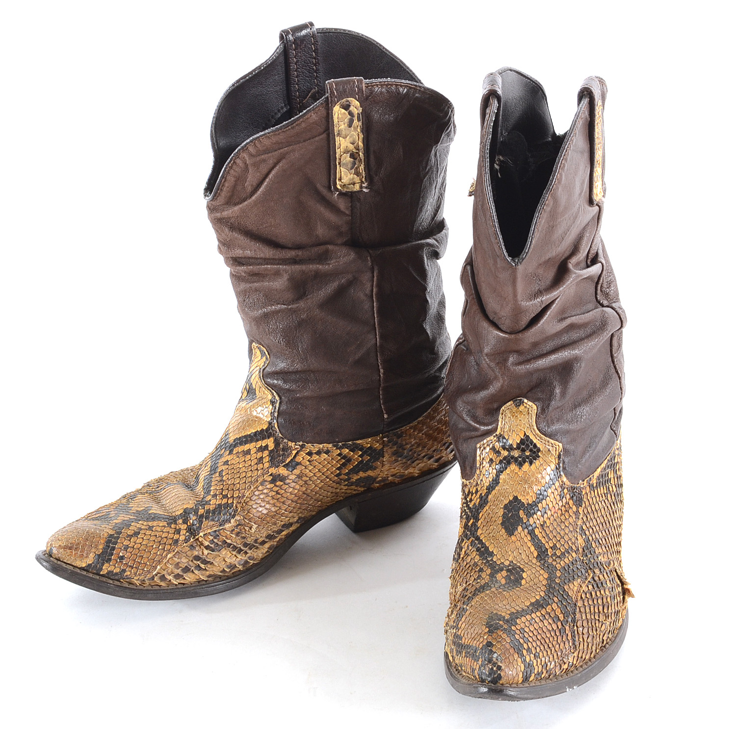 Men's Leather and Snakeskin Boots