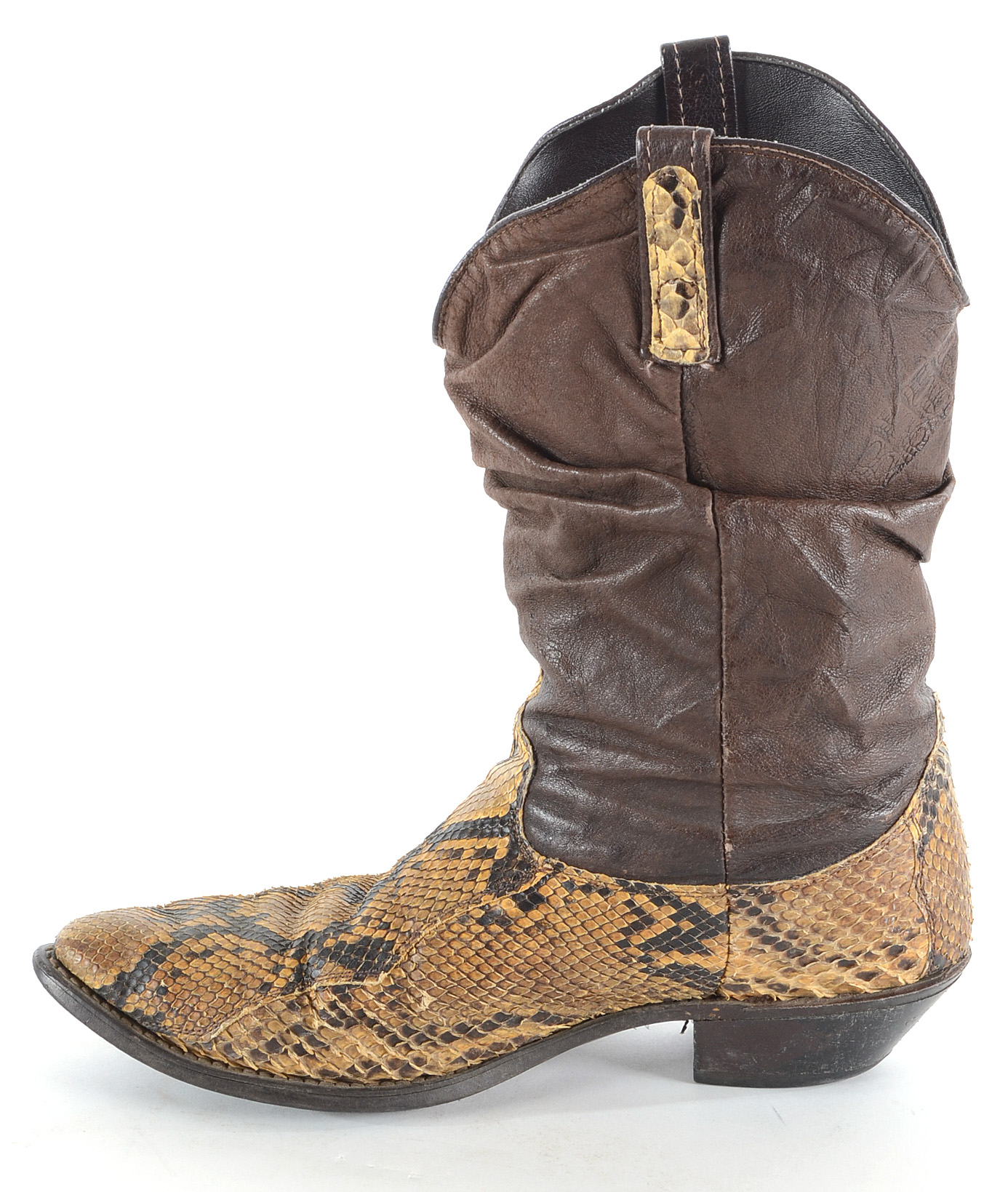 Men's Leather and Snakeskin Boots