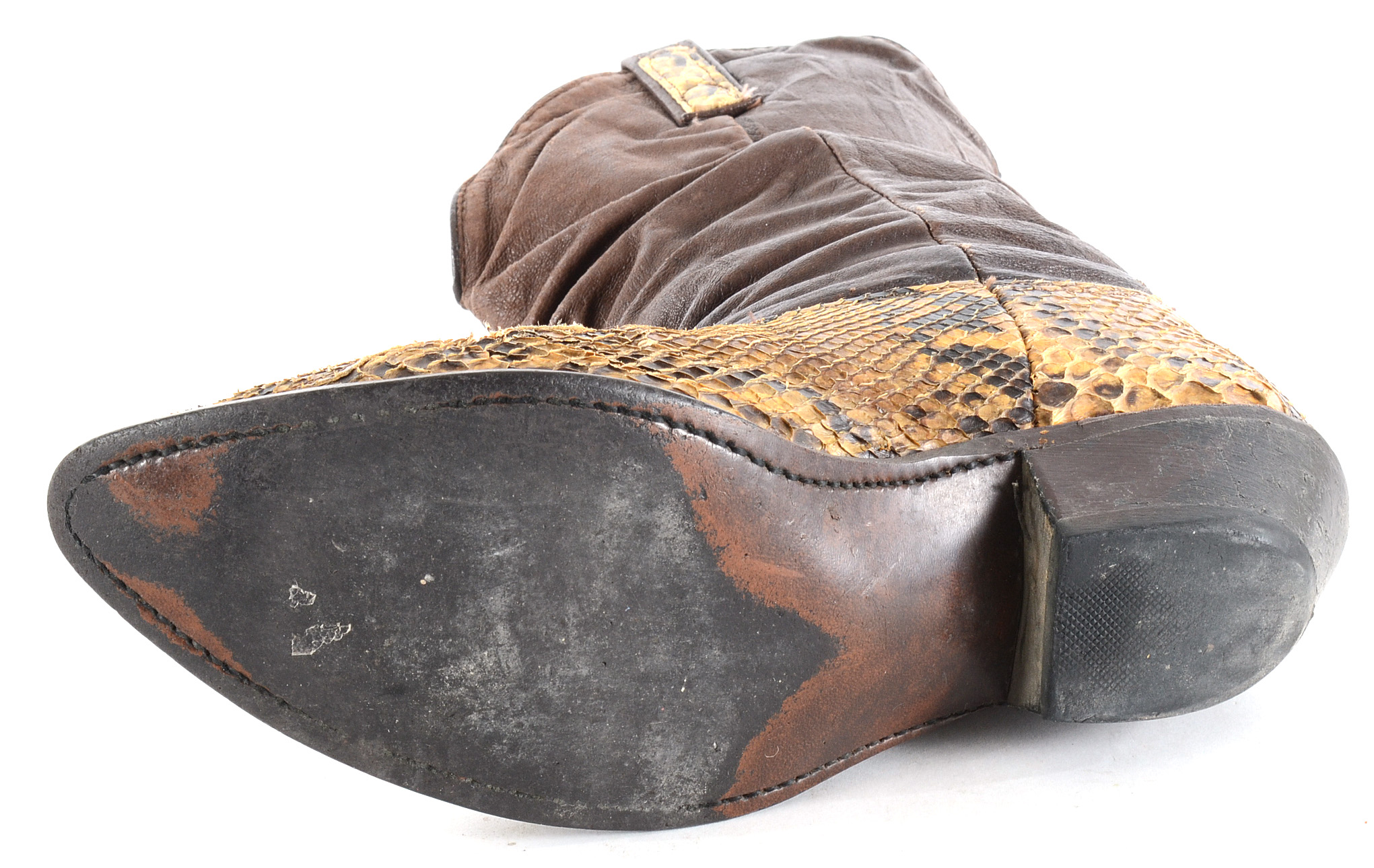 Men's Leather and Snakeskin Boots