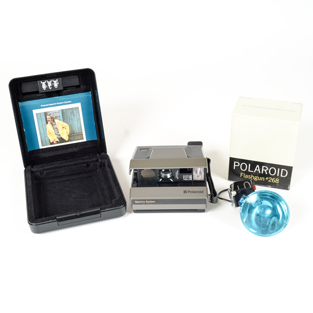 Polaroid Camera and Flashgun