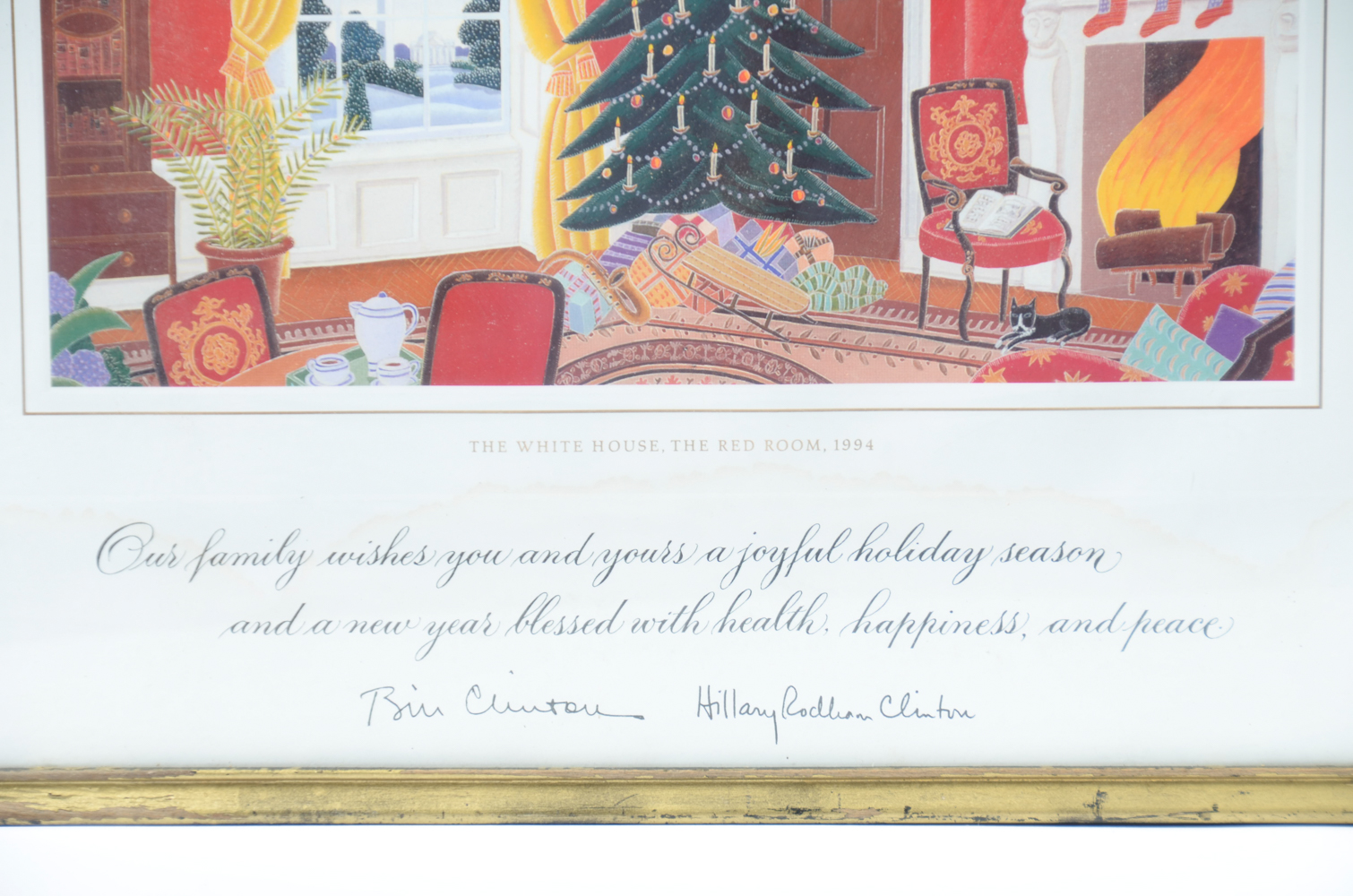 1994 and 2000 White House Christmas Cards in Frames